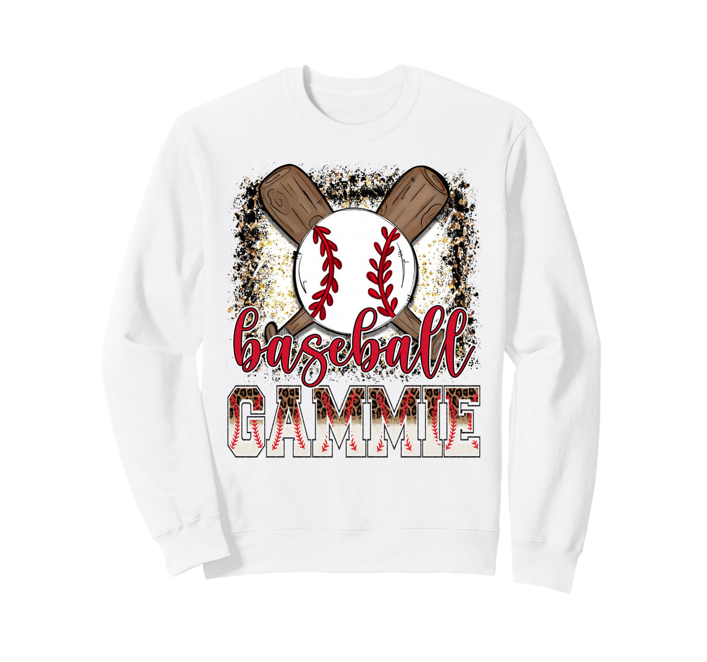 Baseball Gammie Leopard Proud Ball Sweatshirt - Trendy Graphic for Adults - T-Shirt, Sweatshirt, Hoodie