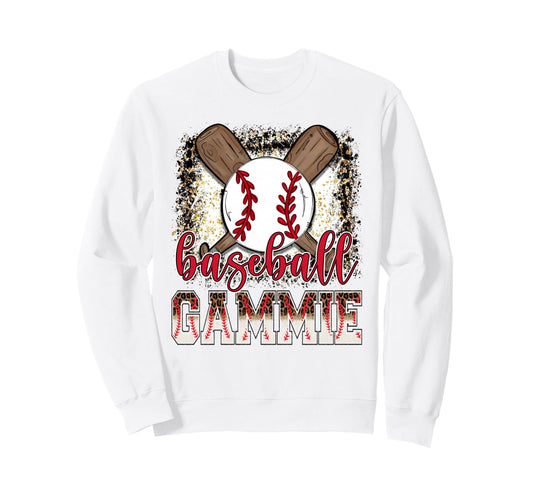 Baseball Gammie Leopard Proud Ball Sweatshirt - Trendy Graphic for Adults - T-Shirt, Sweatshirt, Hoodie