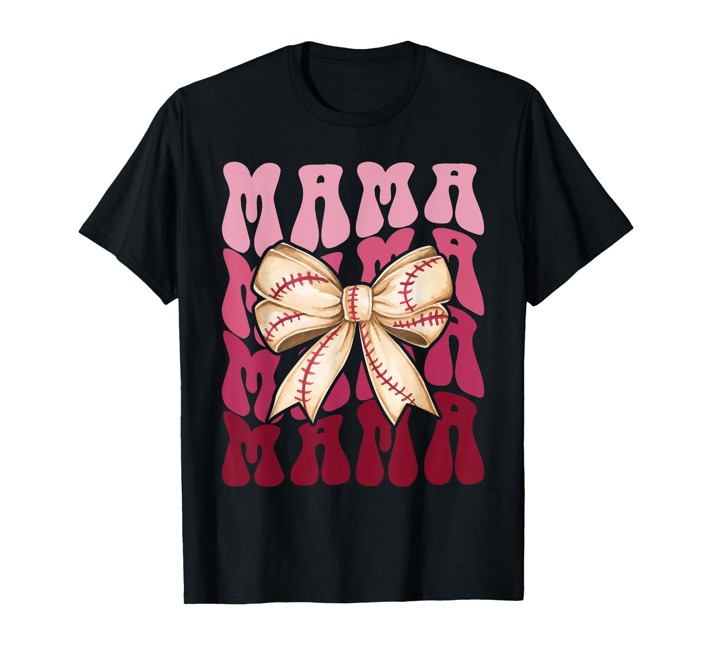 Mama Mom Mommy Baseball Coquette T-Shirt - Casual Everyday Wear Men Women - T-Shirt, Sweatshirt, Hoodie
