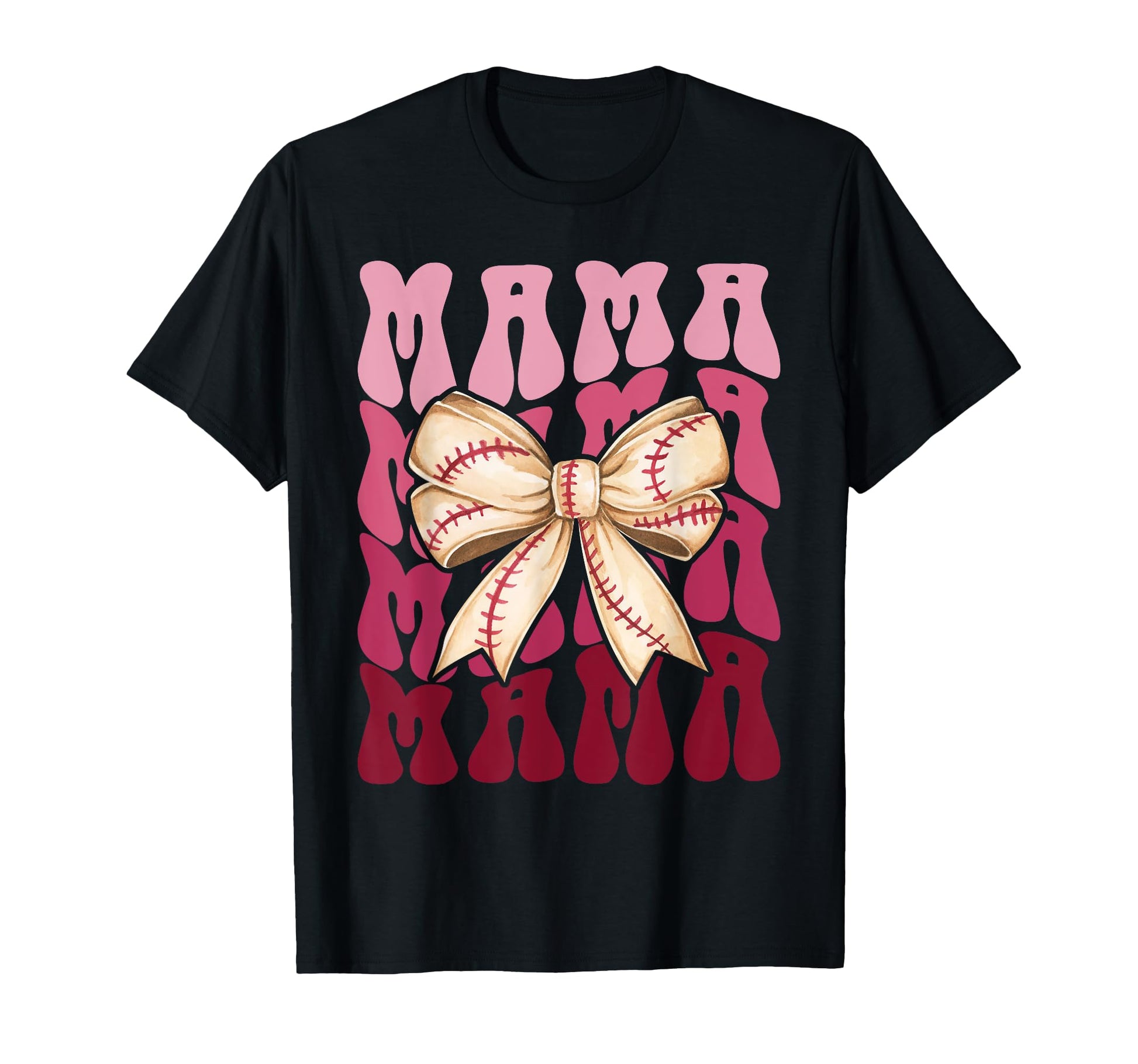 Mama Mom Mommy Baseball Coquette T-Shirt - Casual Everyday Wear Men Women - T-Shirt, Sweatshirt, Hoodie