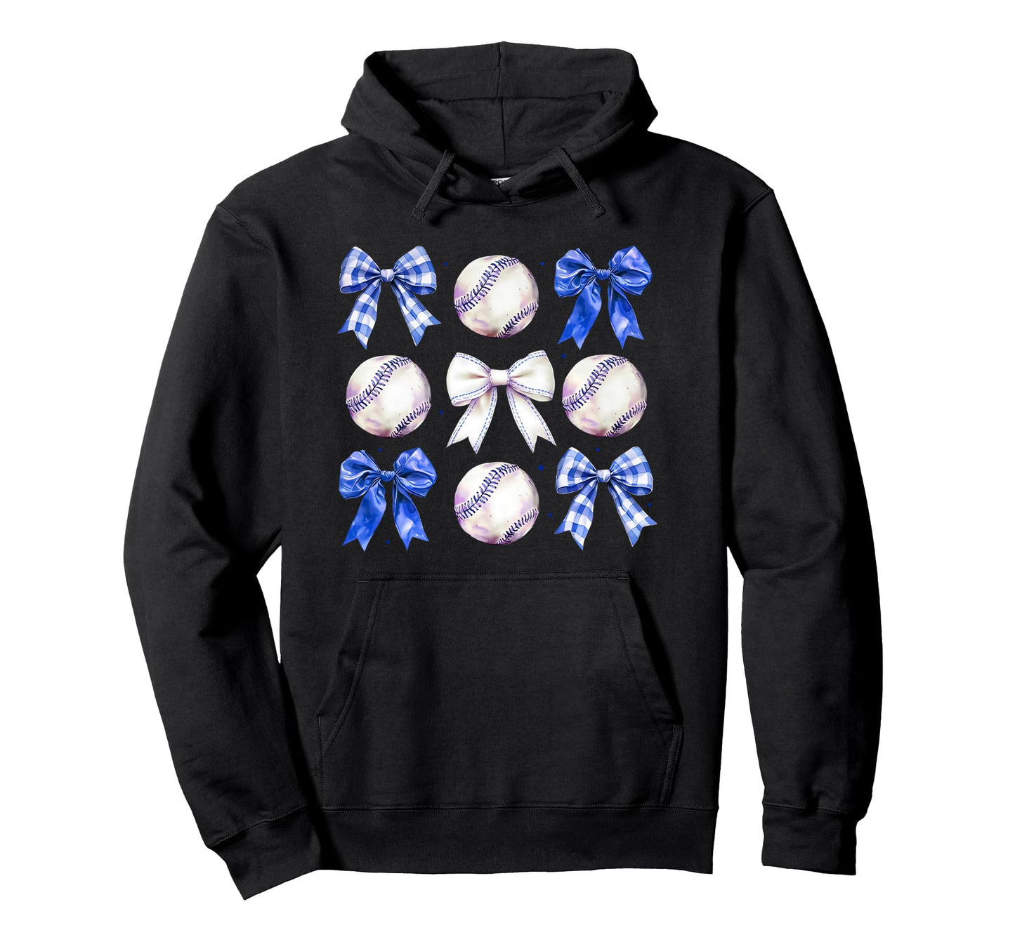 Baseball Bow Coquette Hoodie - Fun Novelty Design Men Women - T-Shirt, Sweatshirt, Hoodie