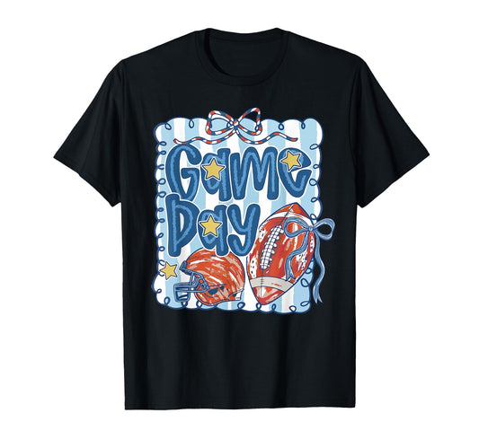America Game Day Preppy Football T-Shirt - Aesthetic Graphic Men Women - T-Shirt, Sweatshirt, Hoodie
