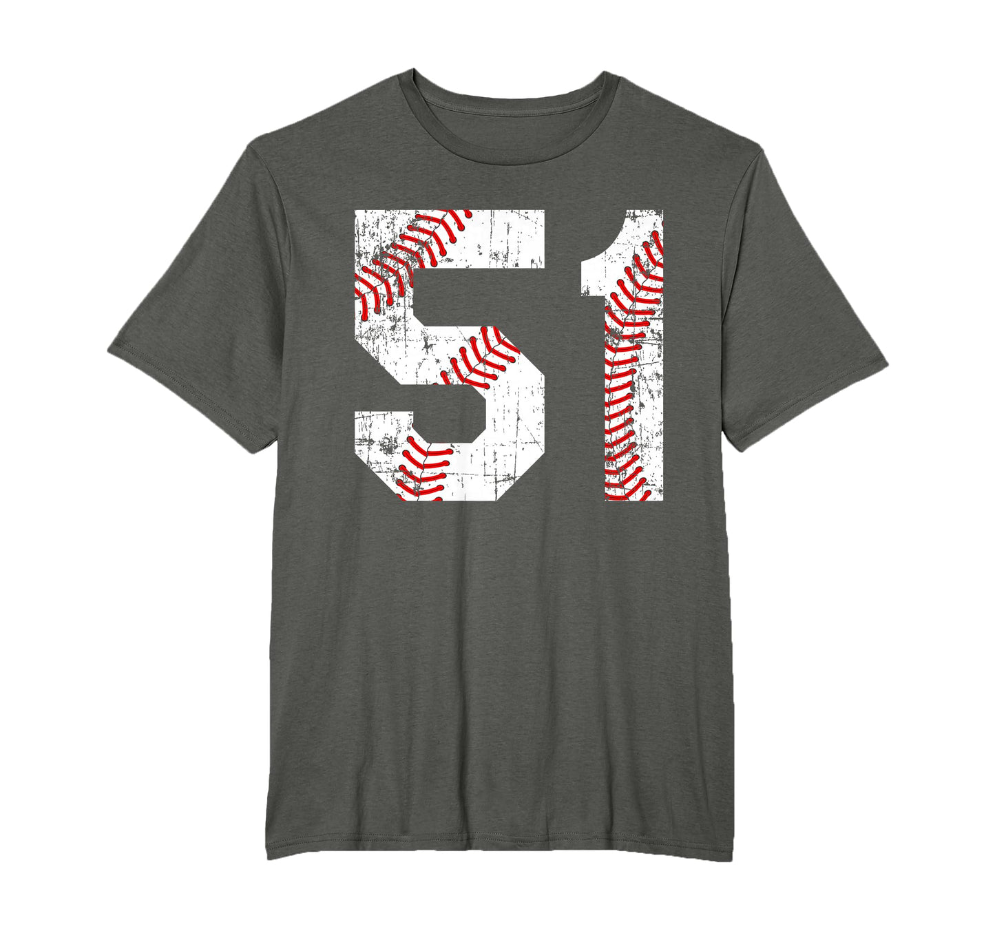 Baseball 51 Jersey Number T-Shirt - Novelty Apparel for Adults - T-Shirt, Sweatshirt, Hoodie