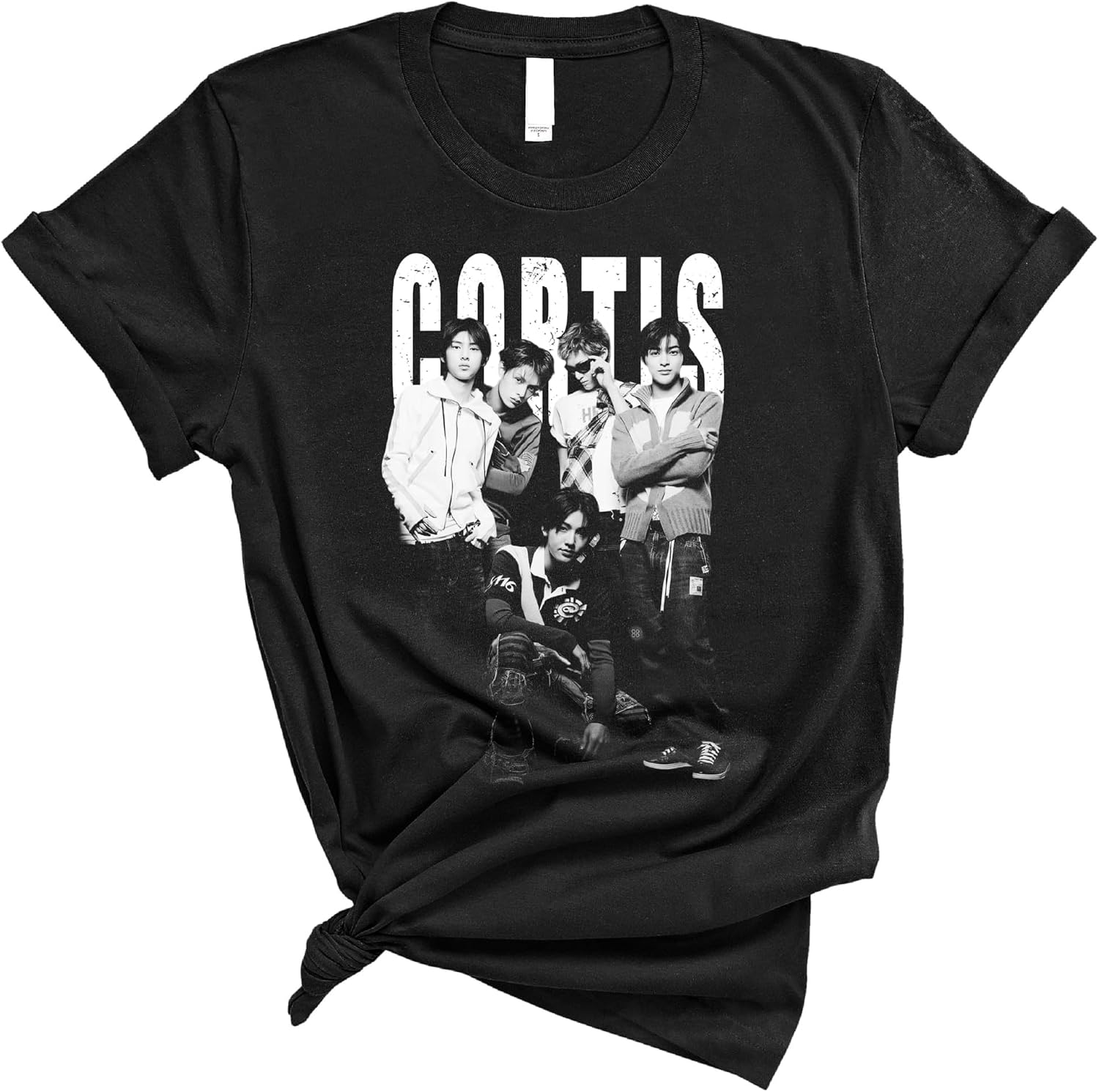 Monochrome Street Style Band Poster Vintage Music - Adult & Kids T-Shirts, Sweatshirts & Hoodies apparel design preview 1