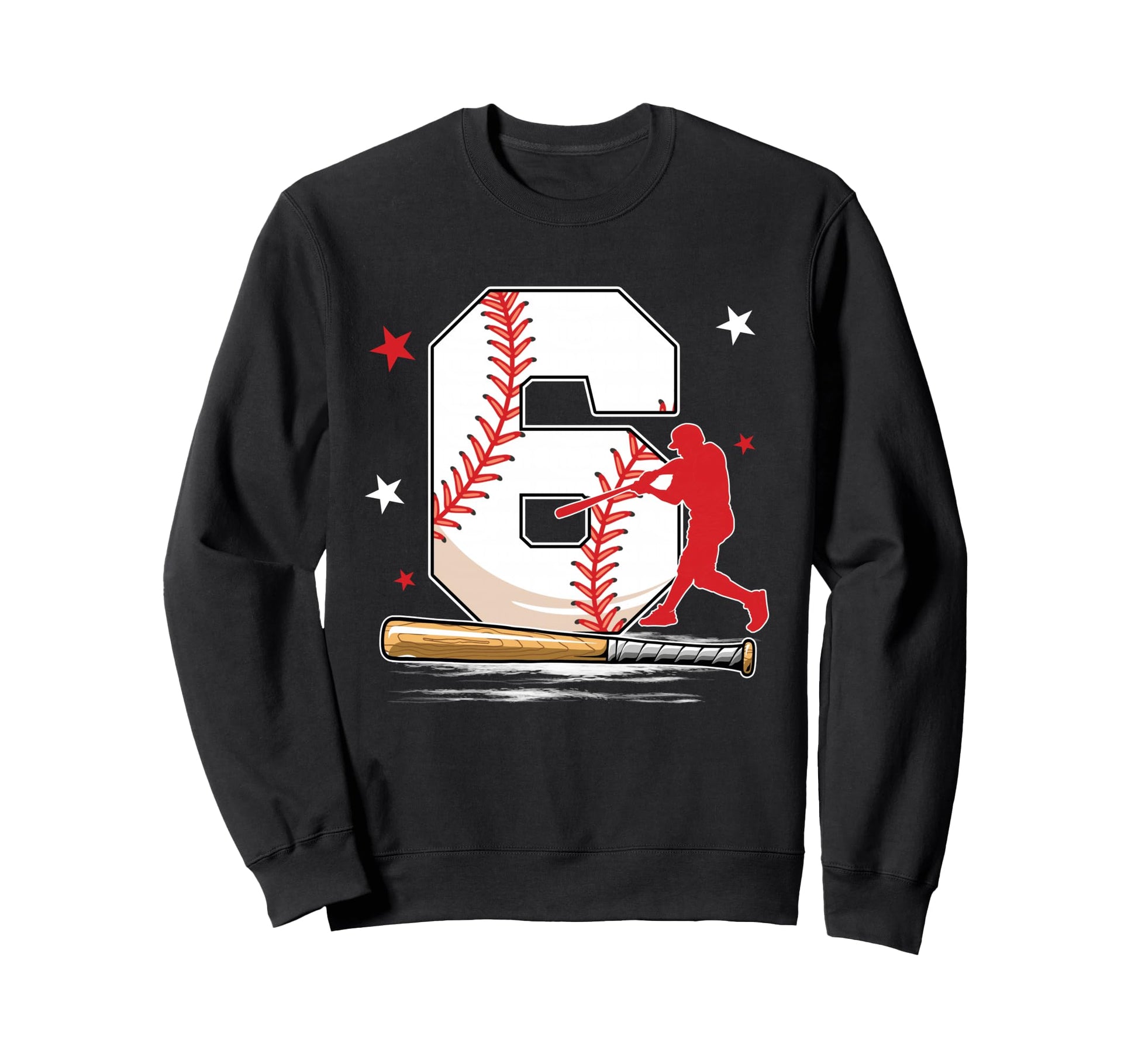 6 Years Old Baseball Birthday 6Th Sweatshirt - Streetwear Style Unisex - T-Shirt, Sweatshirt, Hoodie