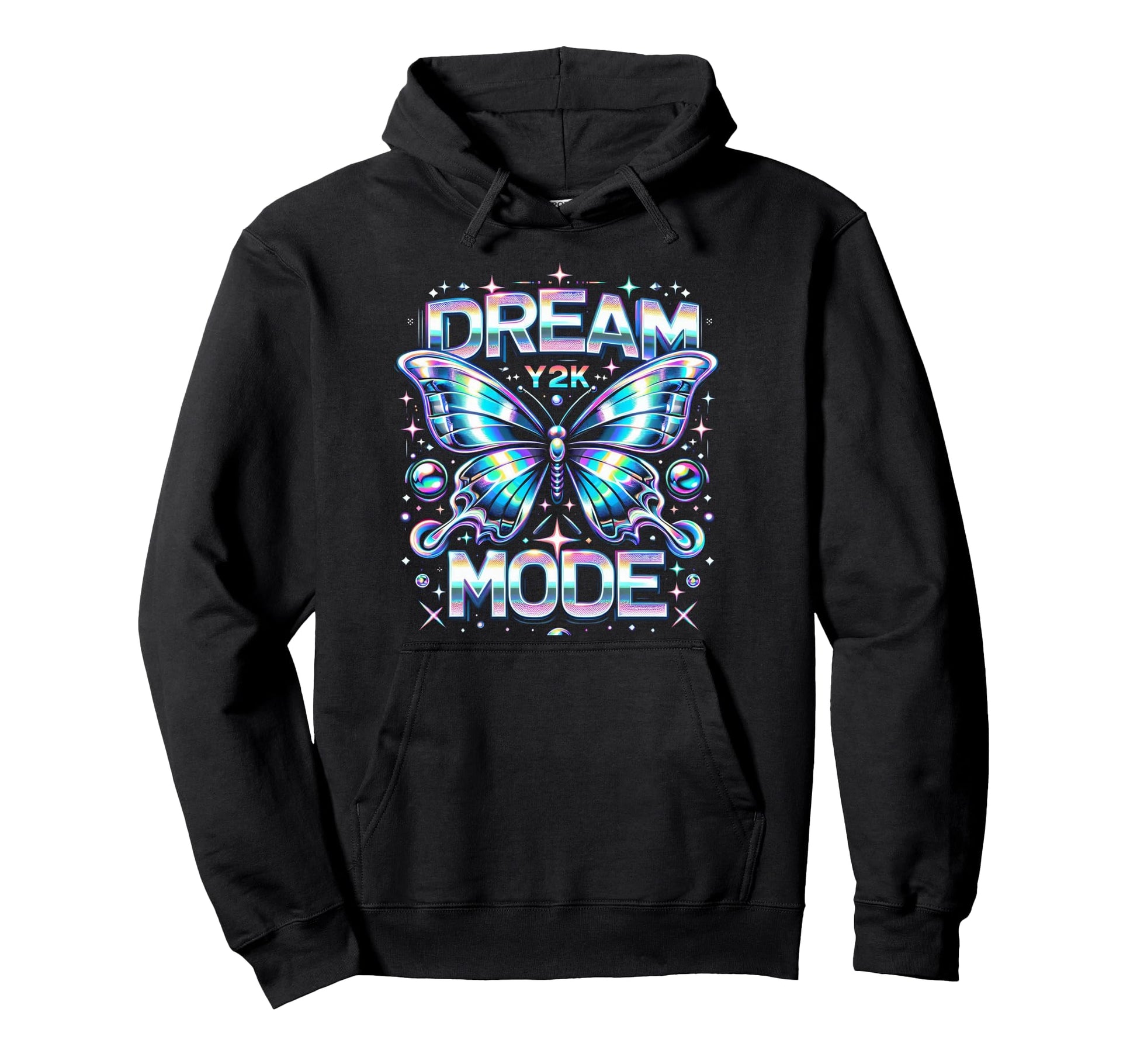 Dream Mode Butterfly Y2K Aesthetic Hoodie - Casual Everyday Wear for Adults - T-Shirt, Sweatshirt, Hoodie