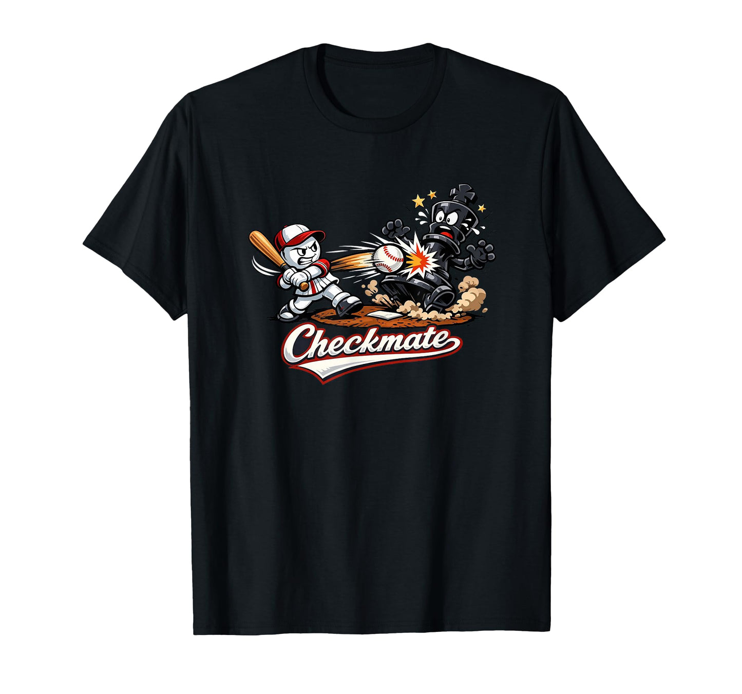 Funny Baseball Chess Pawn Home Run T-Shirt - Unique Graphic Unisex - T-Shirt, Sweatshirt, Hoodie