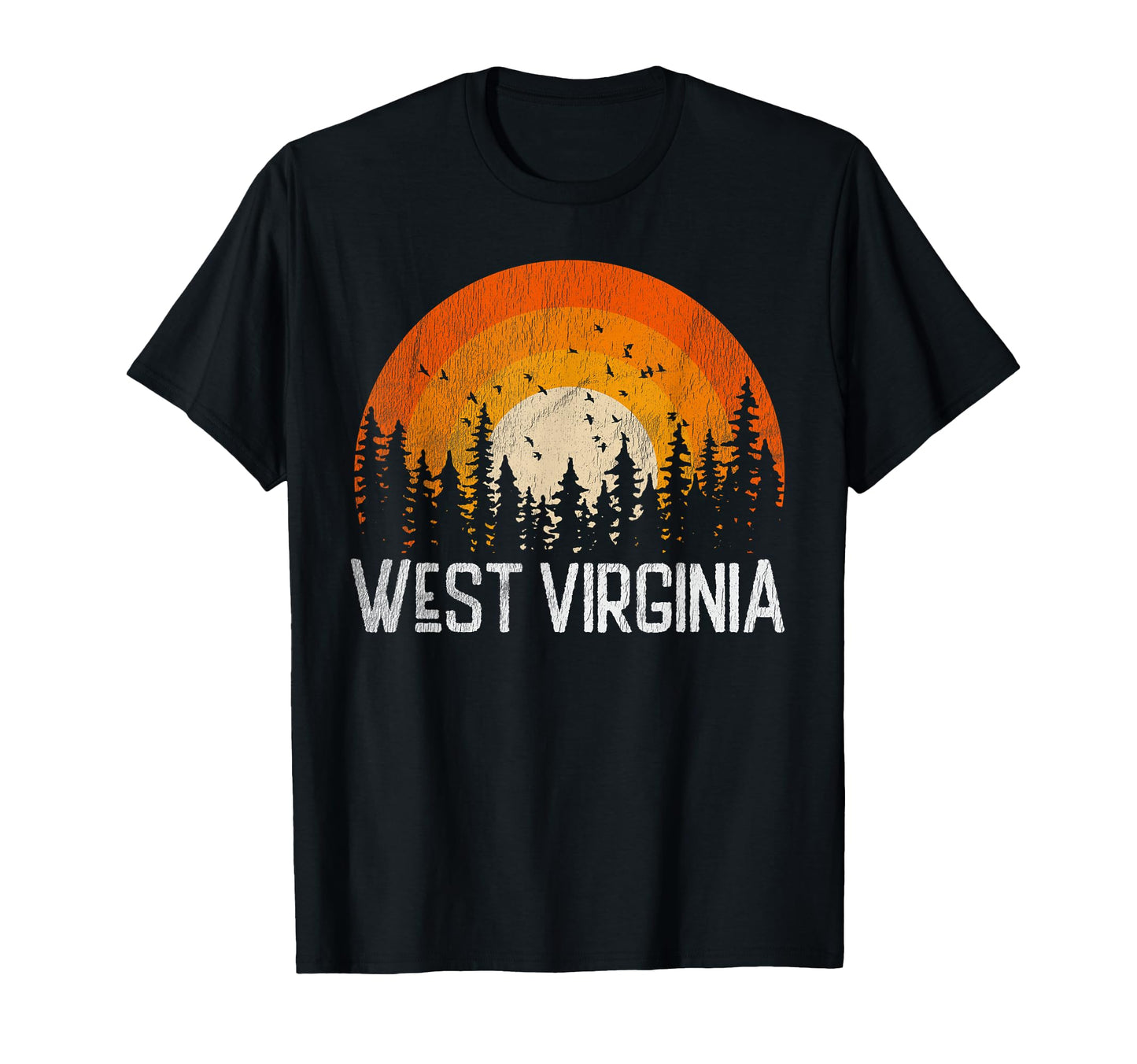 West Virginia 70S 80S 90S Gift T-Shirt - Minimalist Print for Adults - T-Shirt, Sweatshirt, Hoodie