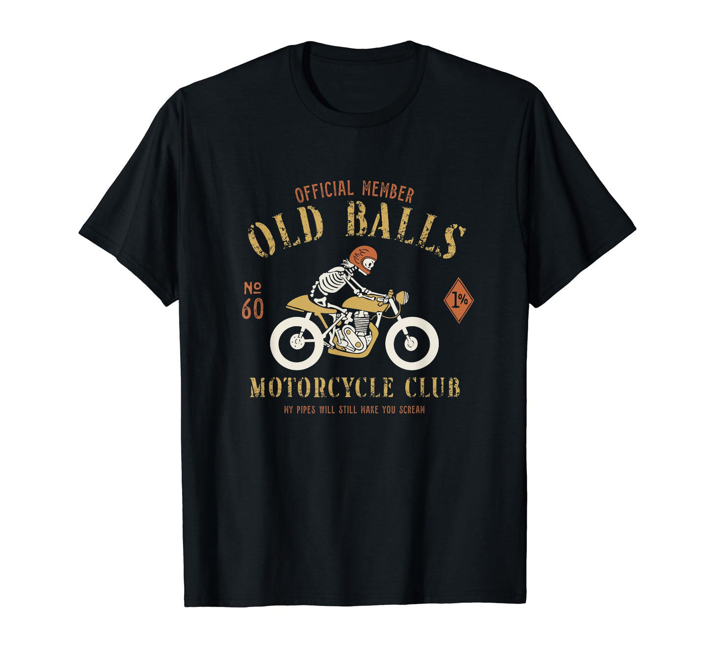 Motorcycle Biker Mens 60Th T-Shirt - Casual Everyday Wear Men Women - T-Shirt, Sweatshirt, Hoodie