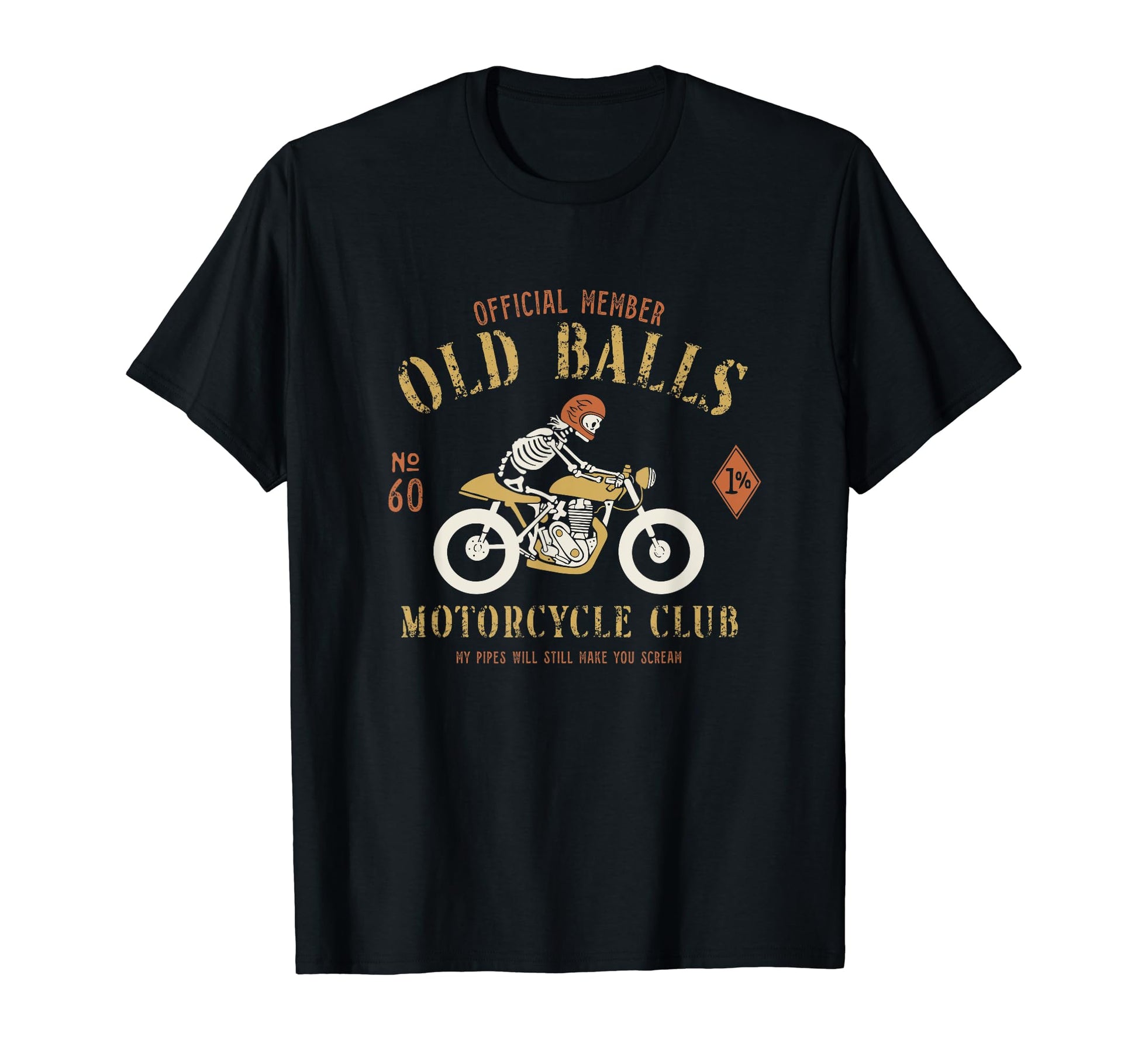 Motorcycle Biker Mens 60Th T-Shirt - Casual Everyday Wear Men Women - T-Shirt, Sweatshirt, Hoodie