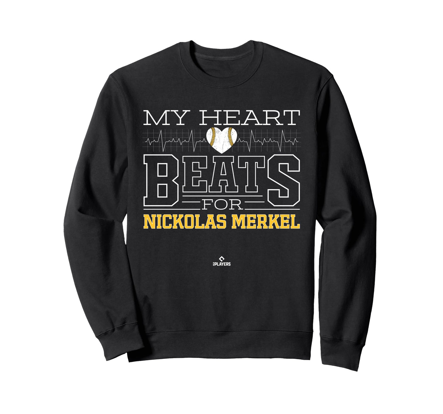 My Heart Beats Nickolas Merkel Sweatshirt - Fun Novelty Design for Adults - T-Shirt, Sweatshirt, Hoodie