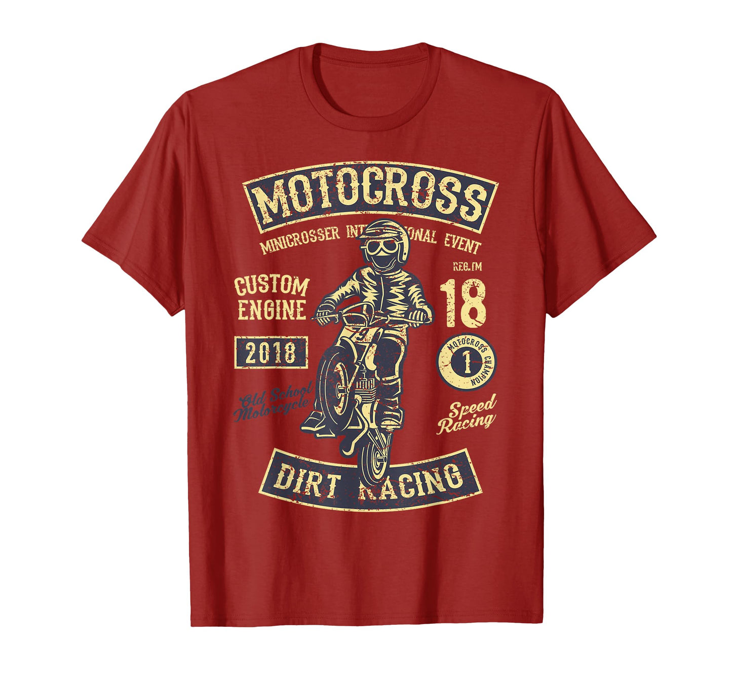 Motocross Old School Motorcycle T-Shirt - Graphic Print for Adults - T-Shirt, Sweatshirt, Hoodie
