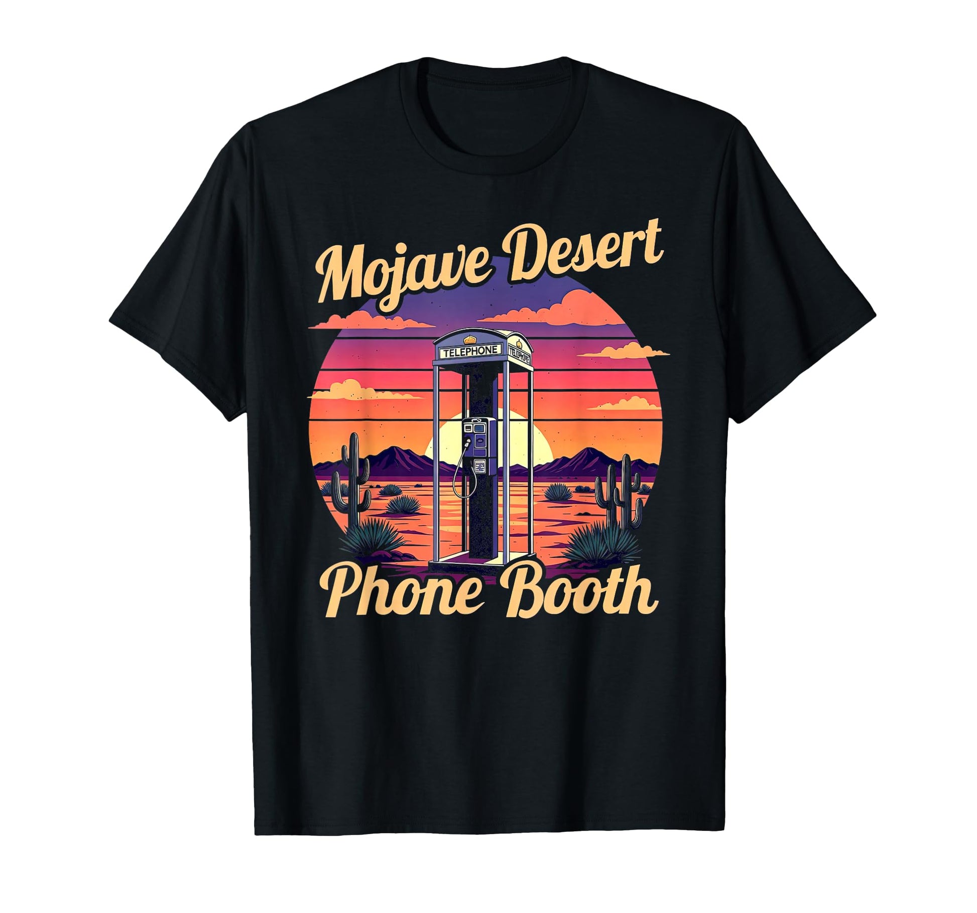 Mojave Desert Phone Booth 80S T-Shirt - Fun Novelty Design for Adults - T-Shirt, Sweatshirt, Hoodie