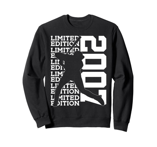 2007 Baseball 19Th Birthday Sweatshirt - Novelty Apparel for Adults - T-Shirt, Sweatshirt, Hoodie