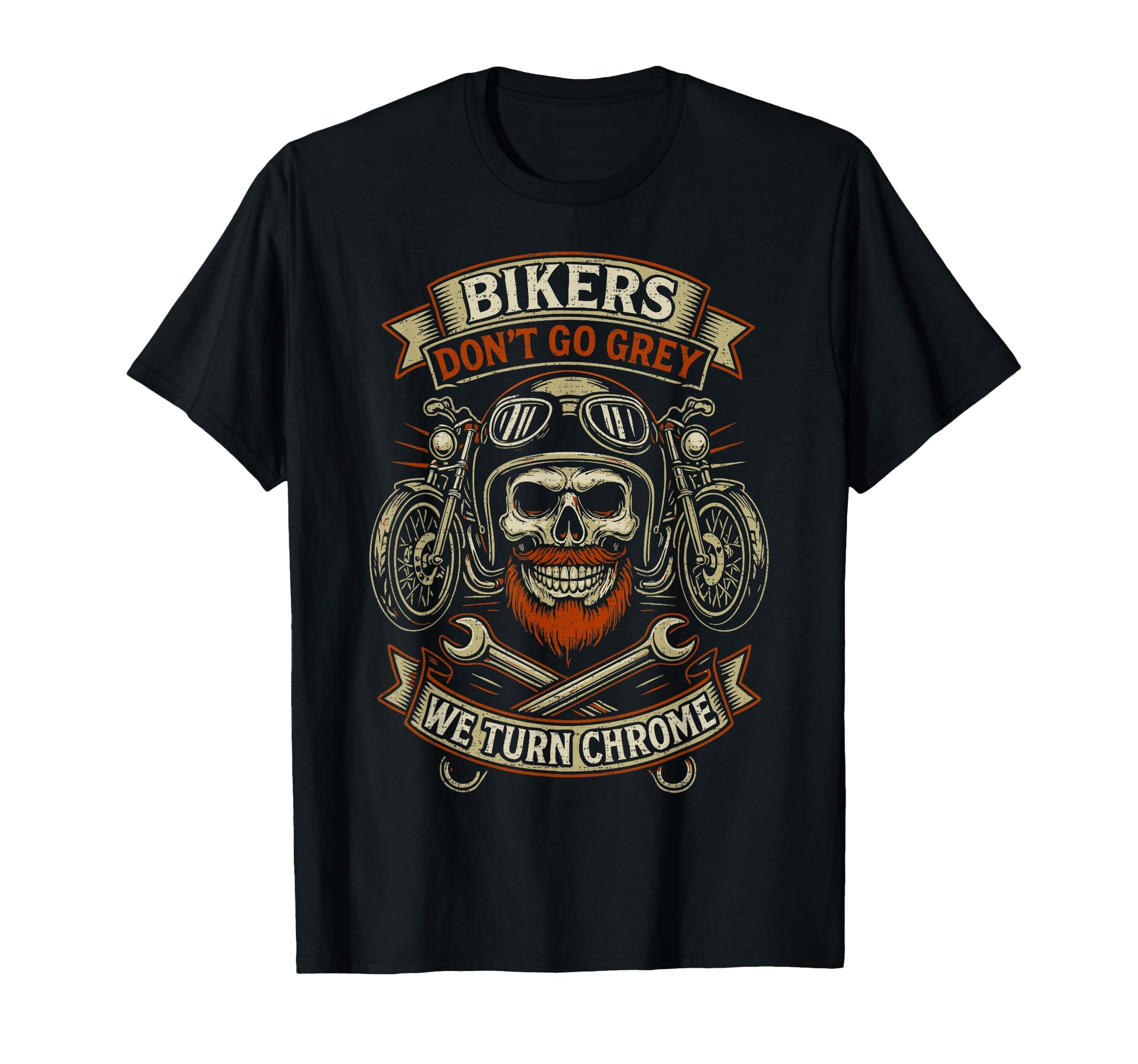 Bikers Dont Go Grey Motorcycle Funny T-Shirt - Minimalist Print Unisex - T-Shirt, Sweatshirt, Hoodie