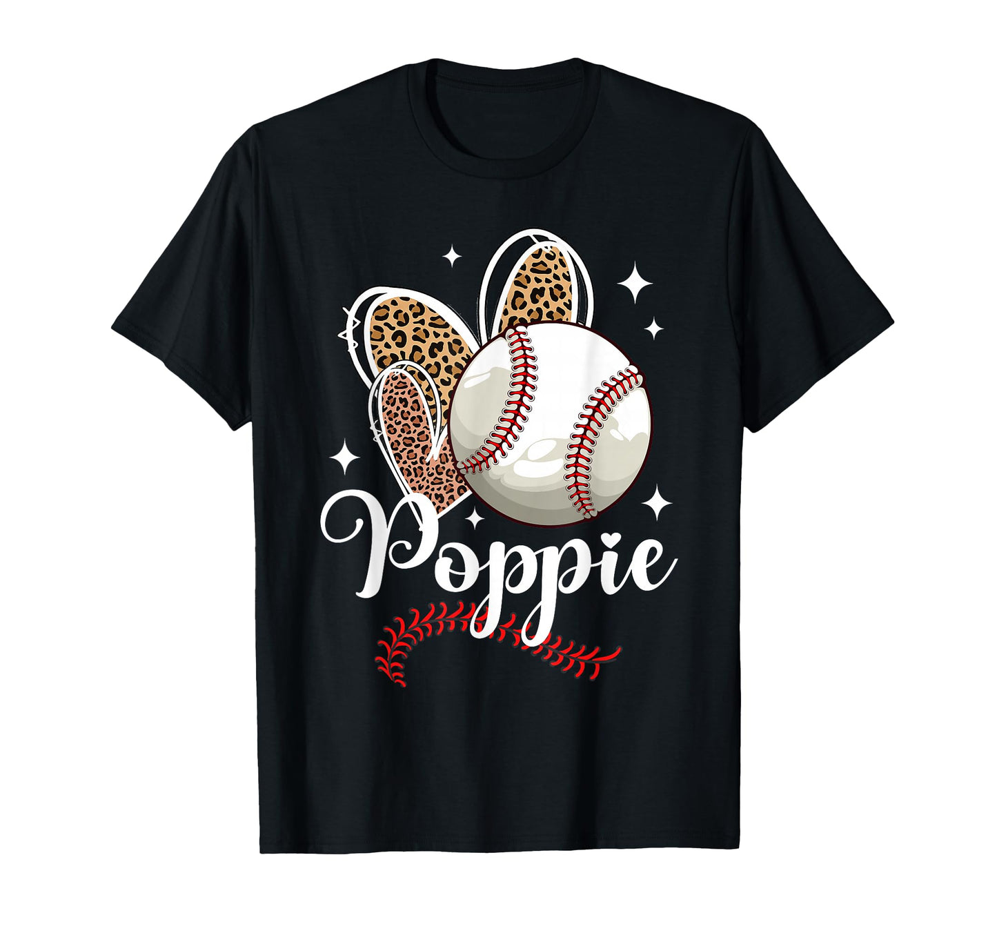 Baseball Poppie Funny Leopard T-Shirt - Casual Everyday Wear for Adults - T-Shirt, Sweatshirt, Hoodie