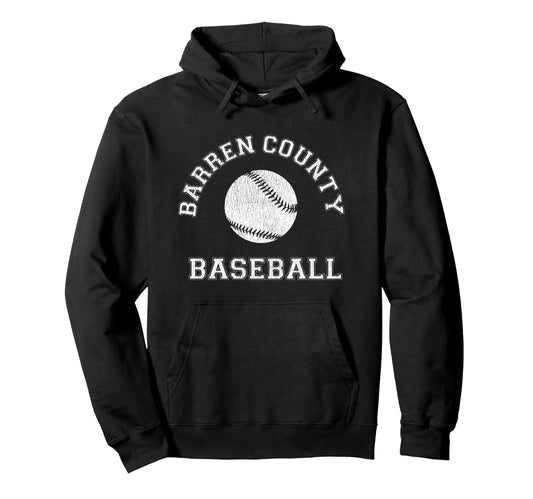 Barren County Baseball Distressed Hoodie - Minimalist Print for Adults - T-Shirt, Sweatshirt, Hoodie
