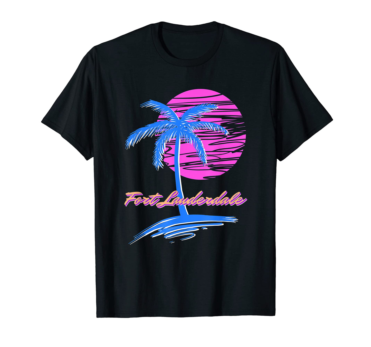 Fort Lauderdale Beach Vaporwave T-Shirt - Custom Art Print for Adults - T-Shirt, Sweatshirt, Hoodie