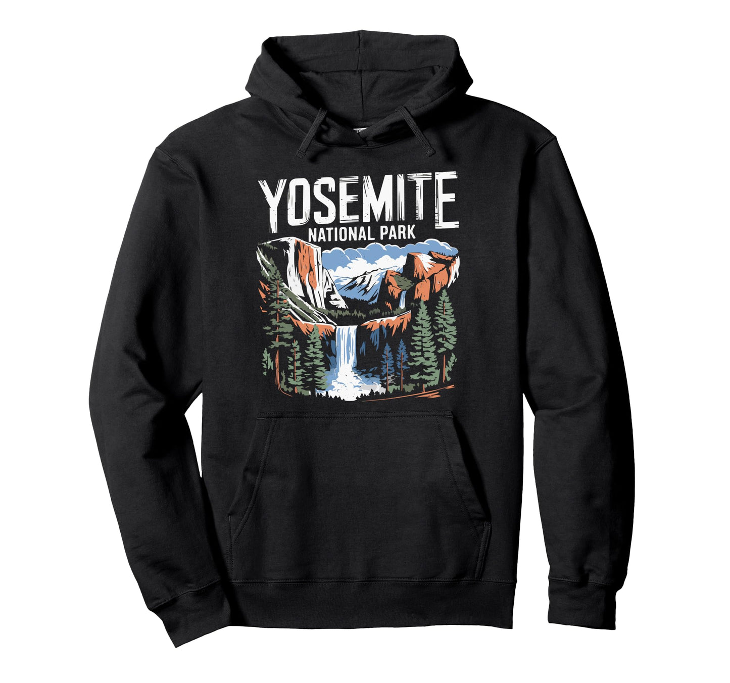 Yosemite Falls California National Park Hoodie - Custom Art Print Unisex - T-Shirt, Sweatshirt, Hoodie