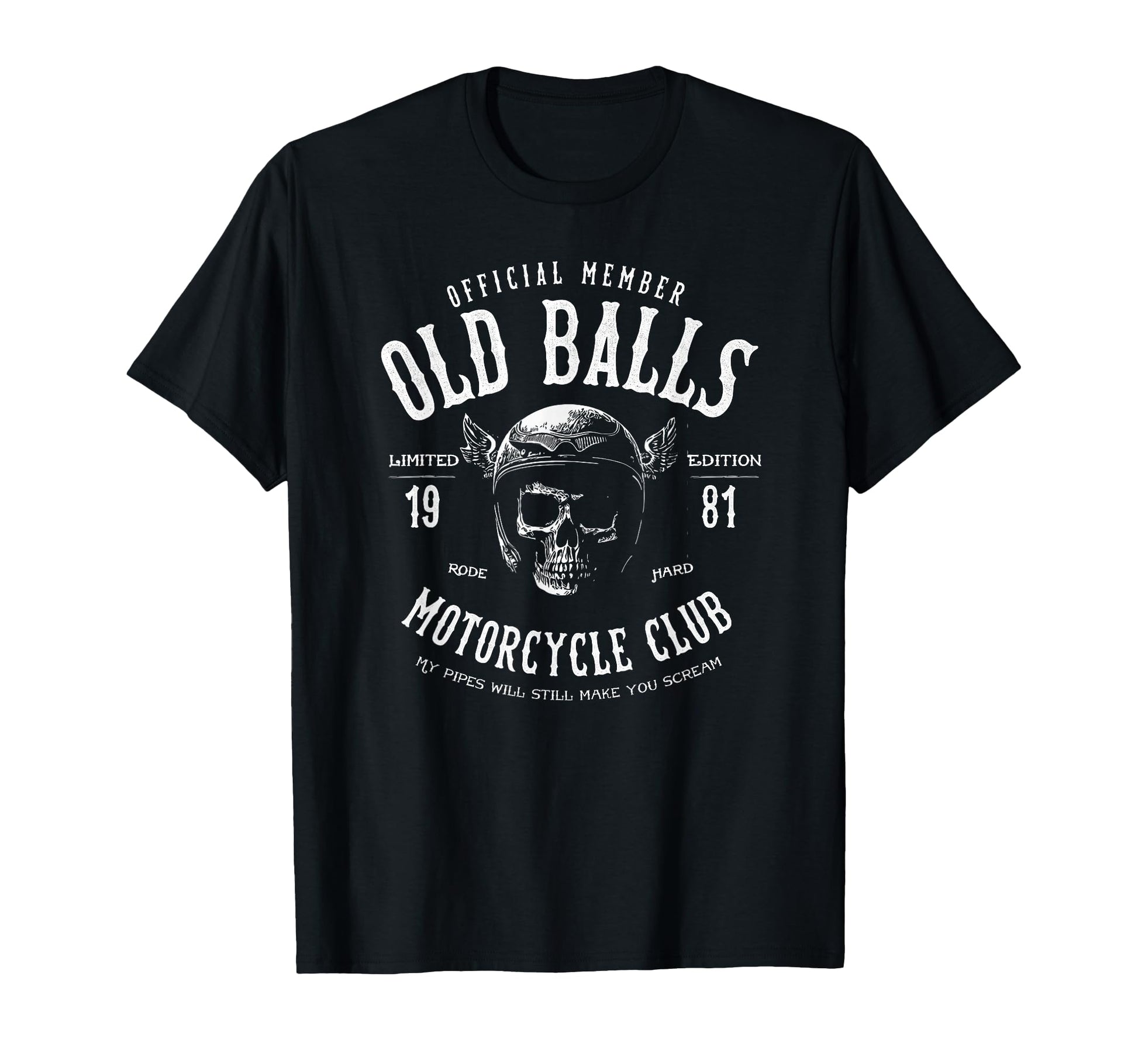 Old Balls Club Motorcycle 45Th T-Shirt - Fun Novelty Design Men Women - T-Shirt, Sweatshirt, Hoodie