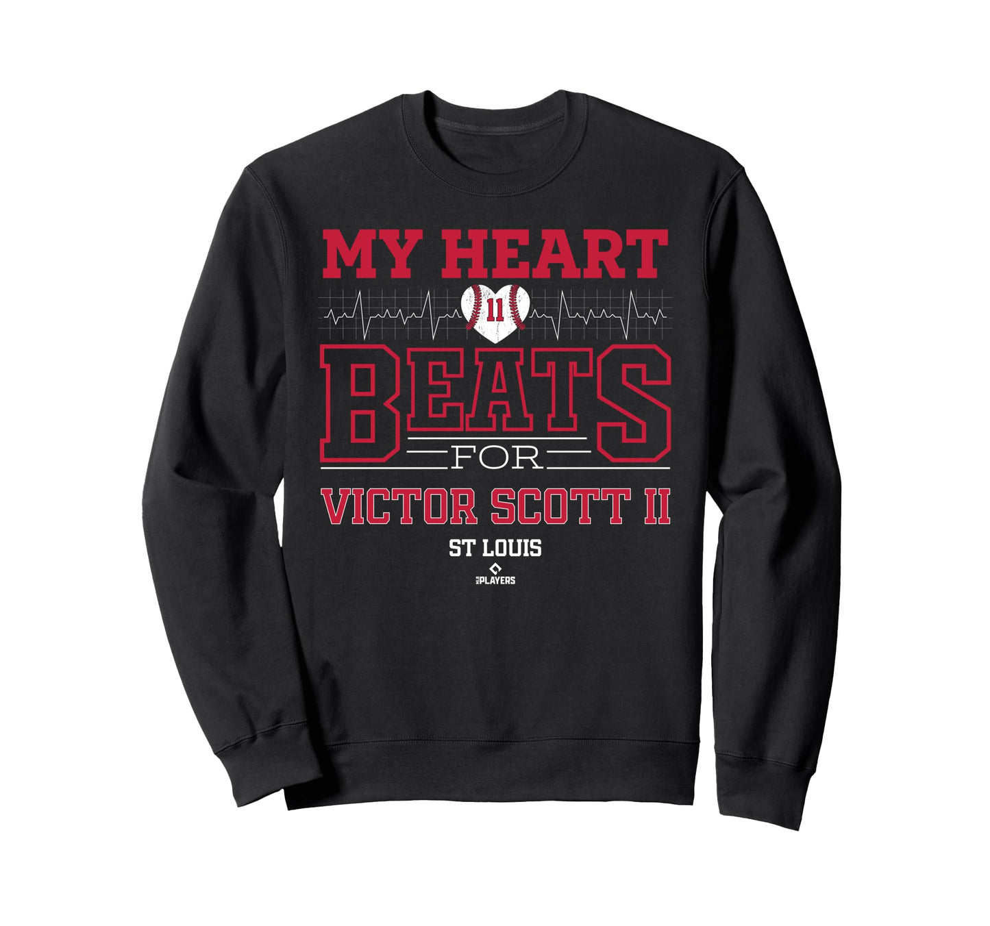 My Heart Beats Victor Scott Ii St Sweatshirt - Fun Novelty Design Unisex - T-Shirt, Sweatshirt, Hoodie