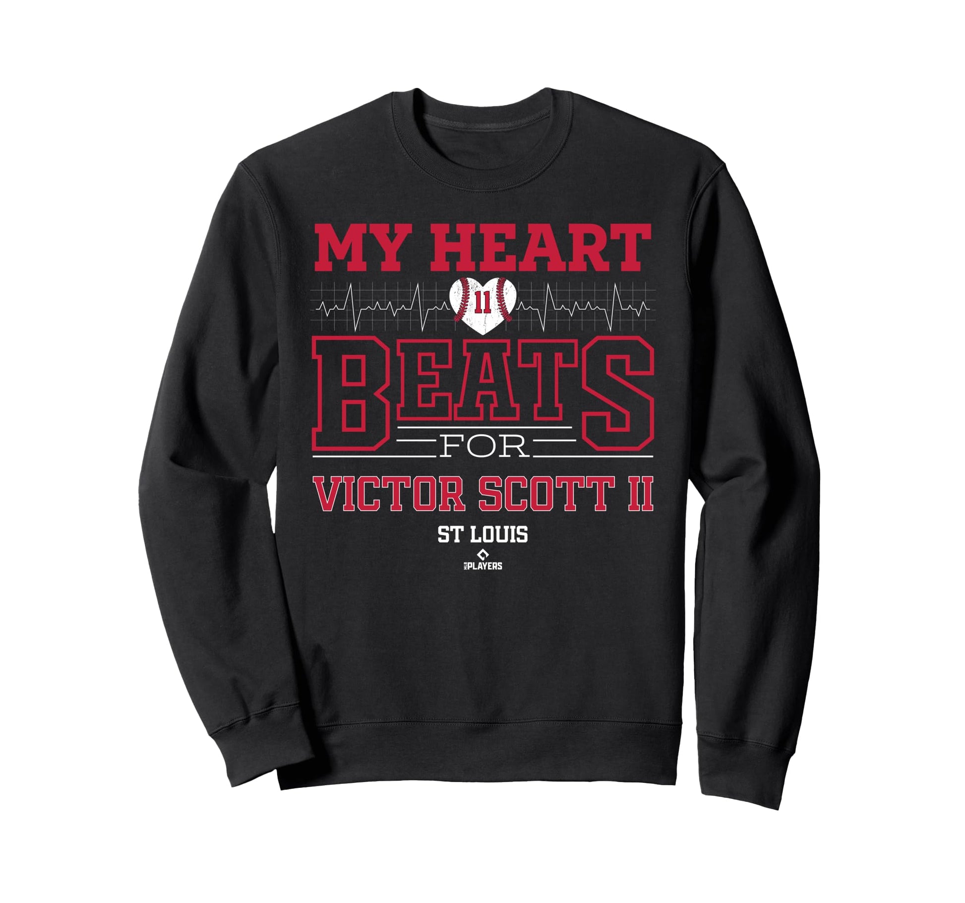 My Heart Beats Victor Scott Ii St Sweatshirt - Fun Novelty Design Unisex - T-Shirt, Sweatshirt, Hoodie