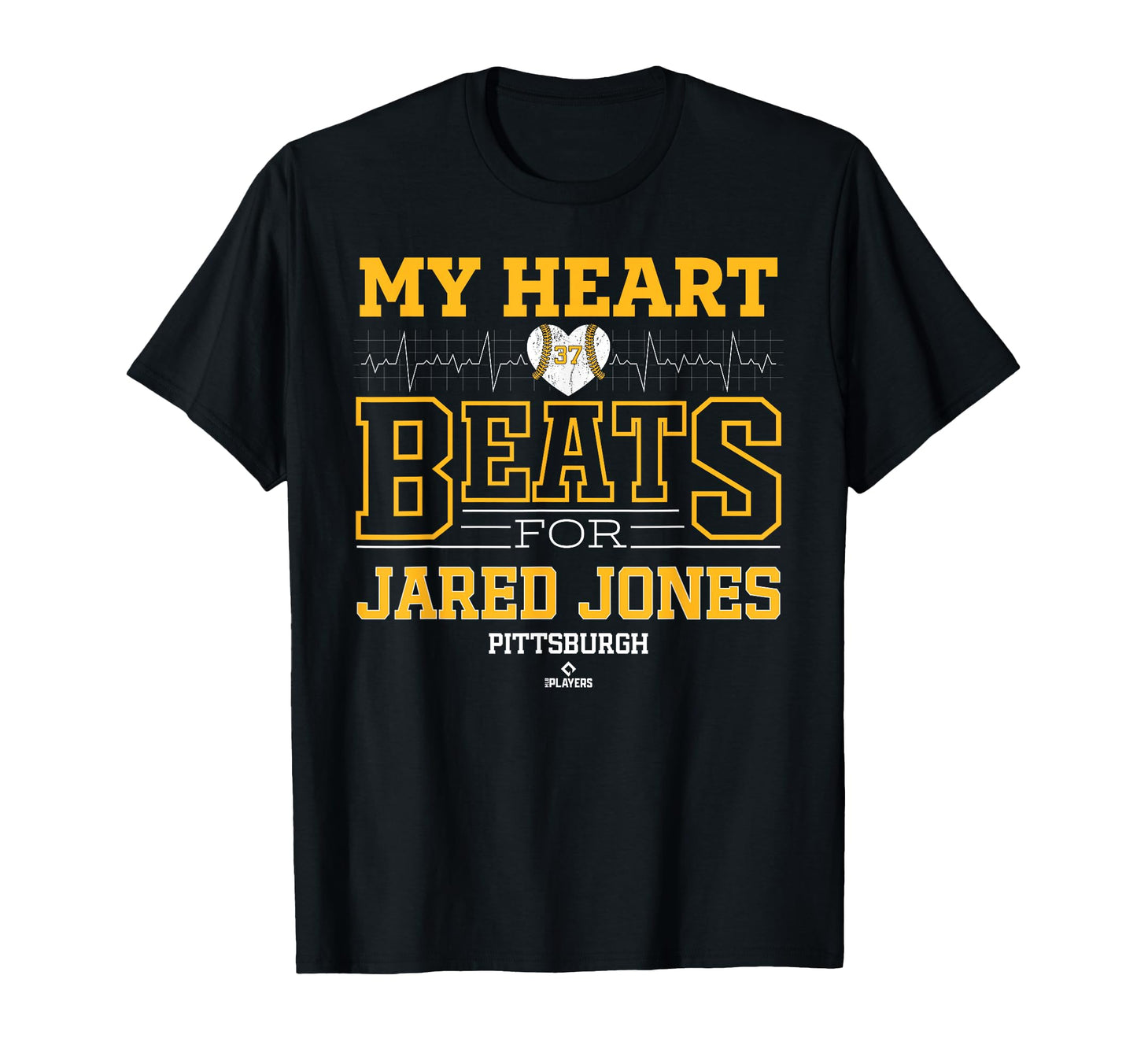 My Heart Beats Jared Jones Pittsburgh T-Shirt - Unique Graphic for Adults - T-Shirt, Sweatshirt, Hoodie