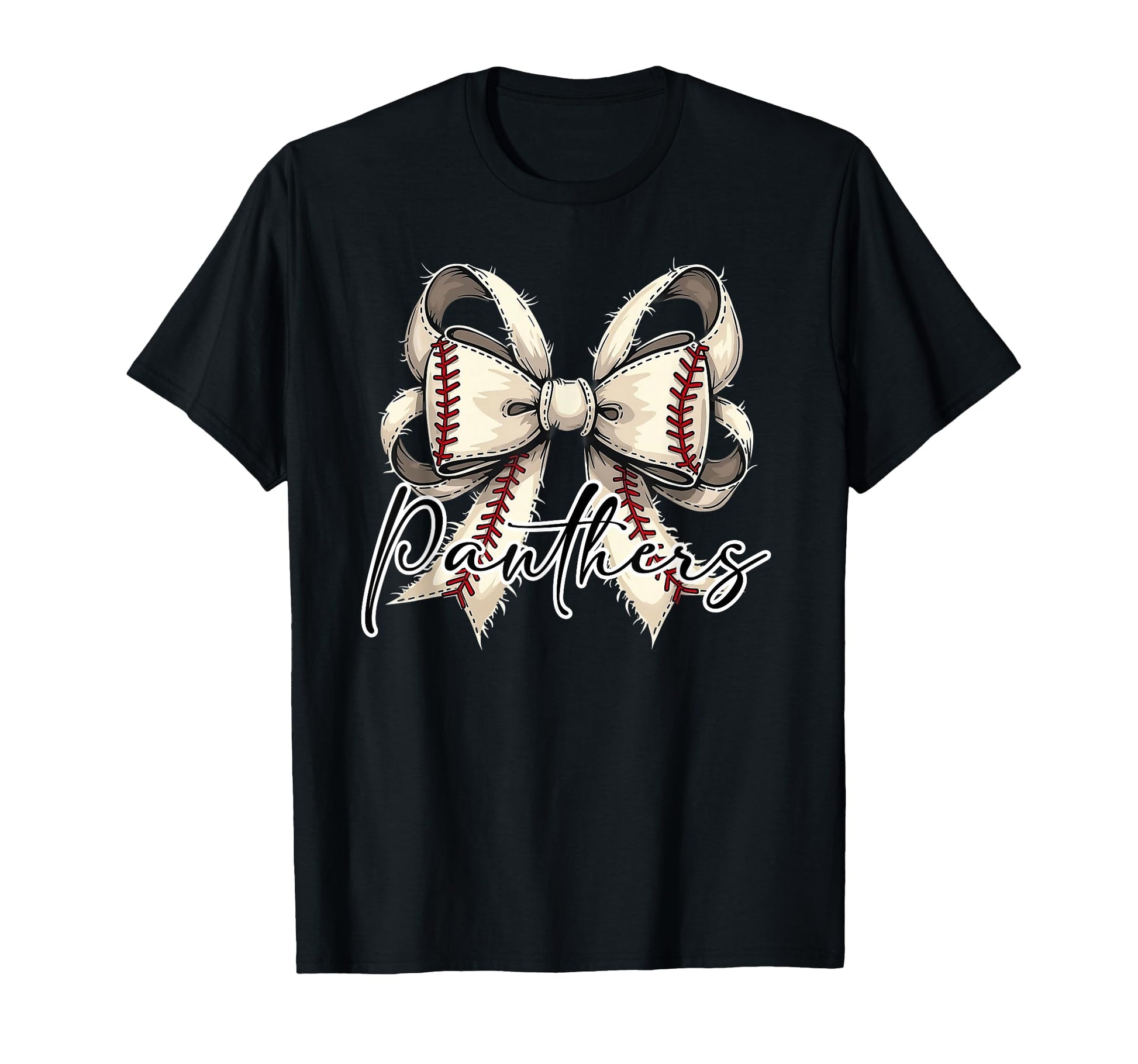 Panthers Baseball Coquette Bow Game Day T-Shirt - Streetwear Style Unisex - T-Shirt, Sweatshirt, Hoodie