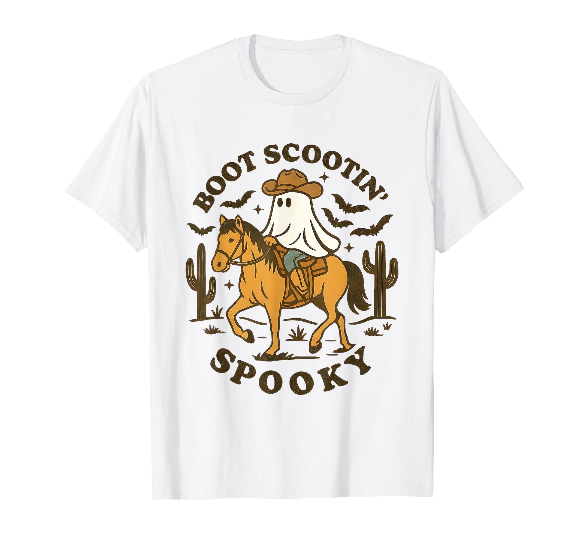 Boot Scootin Spooky Western T-Shirt - Minimalist Print for Adults - T-Shirt, Sweatshirt, Hoodie