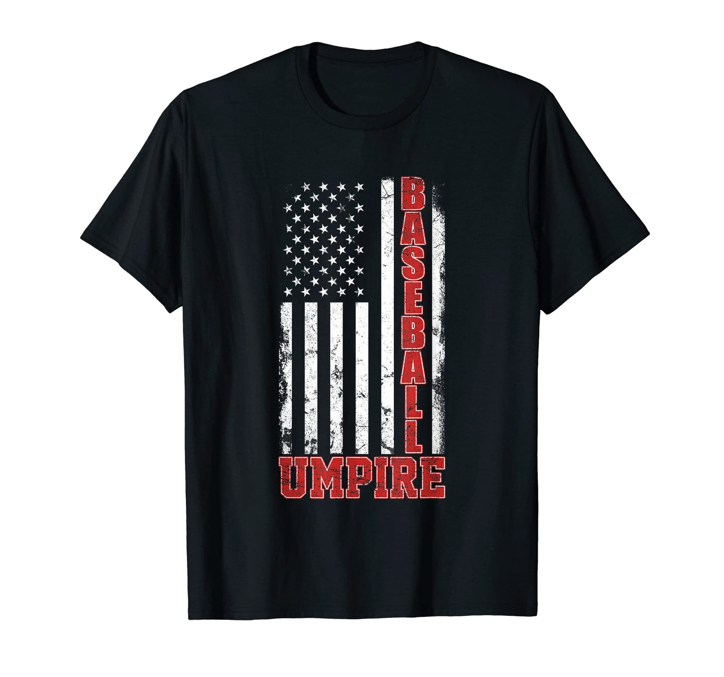 Baseball Umpire Us Flag Patriotic T-Shirt - Custom Art Print for Adults - T-Shirt, Sweatshirt, Hoodie