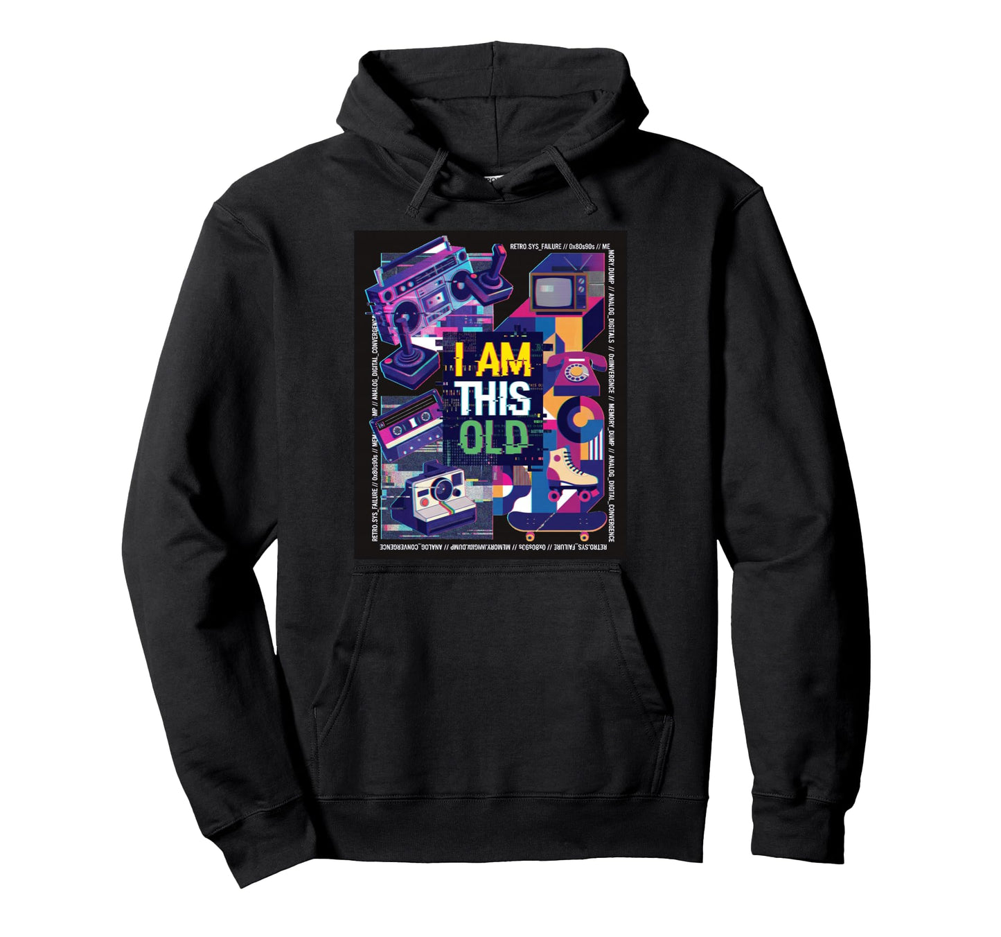 Synthwave 1980S Birthday Memorabilia Hoodie - Trendy Graphic for Adults - T-Shirt, Sweatshirt, Hoodie