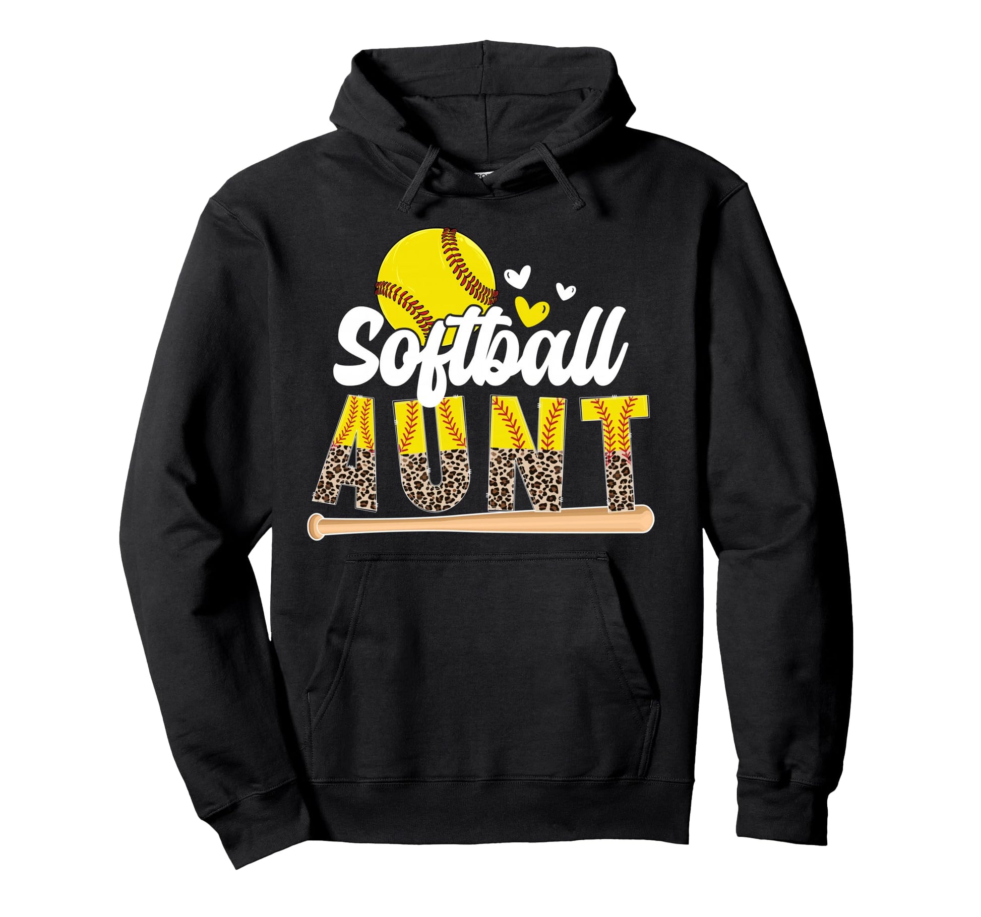 Softball Aunt Softball Player Auntie Hoodie - Minimalist Print for Adults - T-Shirt, Sweatshirt, Hoodie