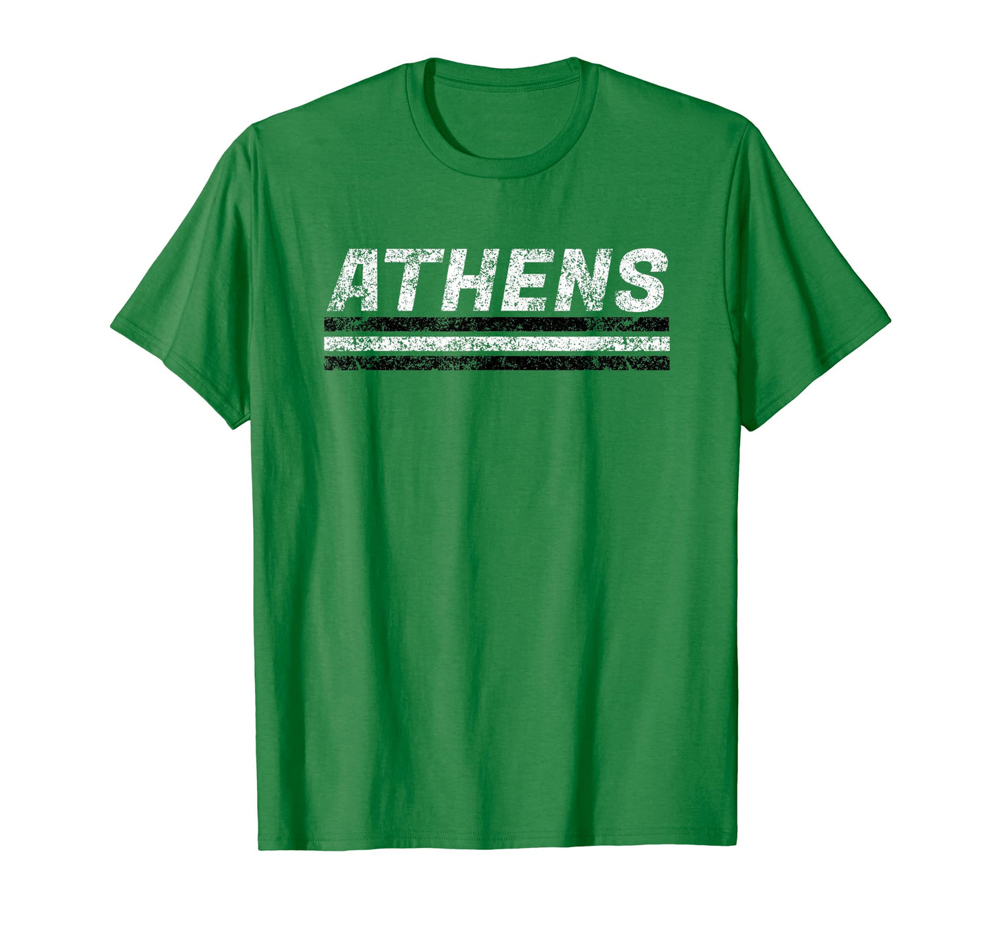 Athens Ohio Weathered Stripe Throwback T-Shirt - Trendy Graphic Unisex - T-Shirt, Sweatshirt, Hoodie