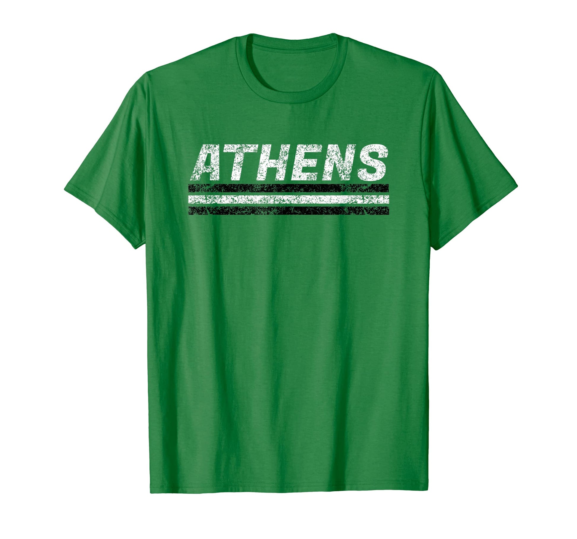 Athens Ohio Weathered Stripe Throwback T-Shirt - Trendy Graphic Unisex - T-Shirt, Sweatshirt, Hoodie