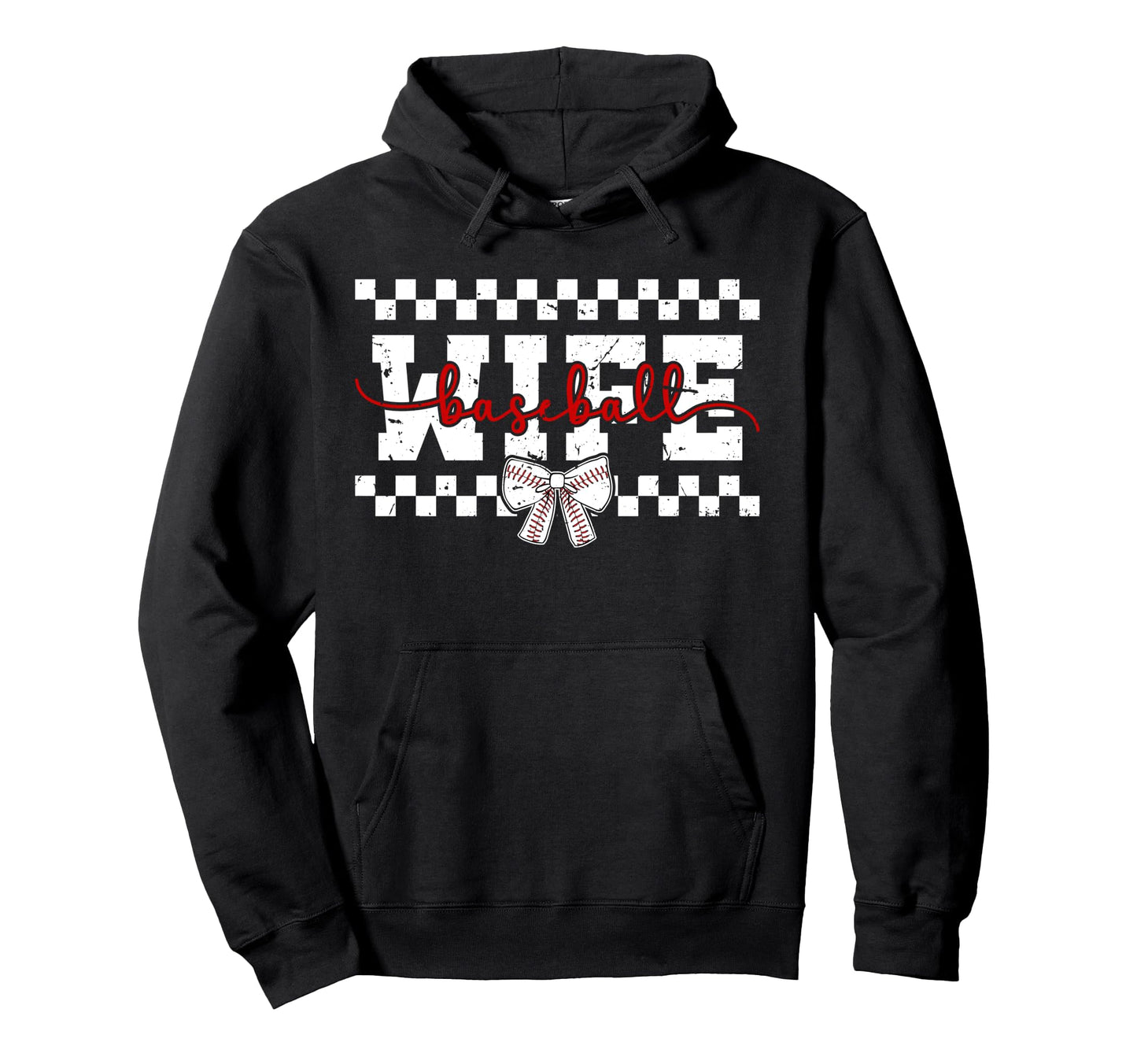 Baseball Wife Coquette Wife Hoodie - Casual Everyday Wear for Adults - T-Shirt, Sweatshirt, Hoodie