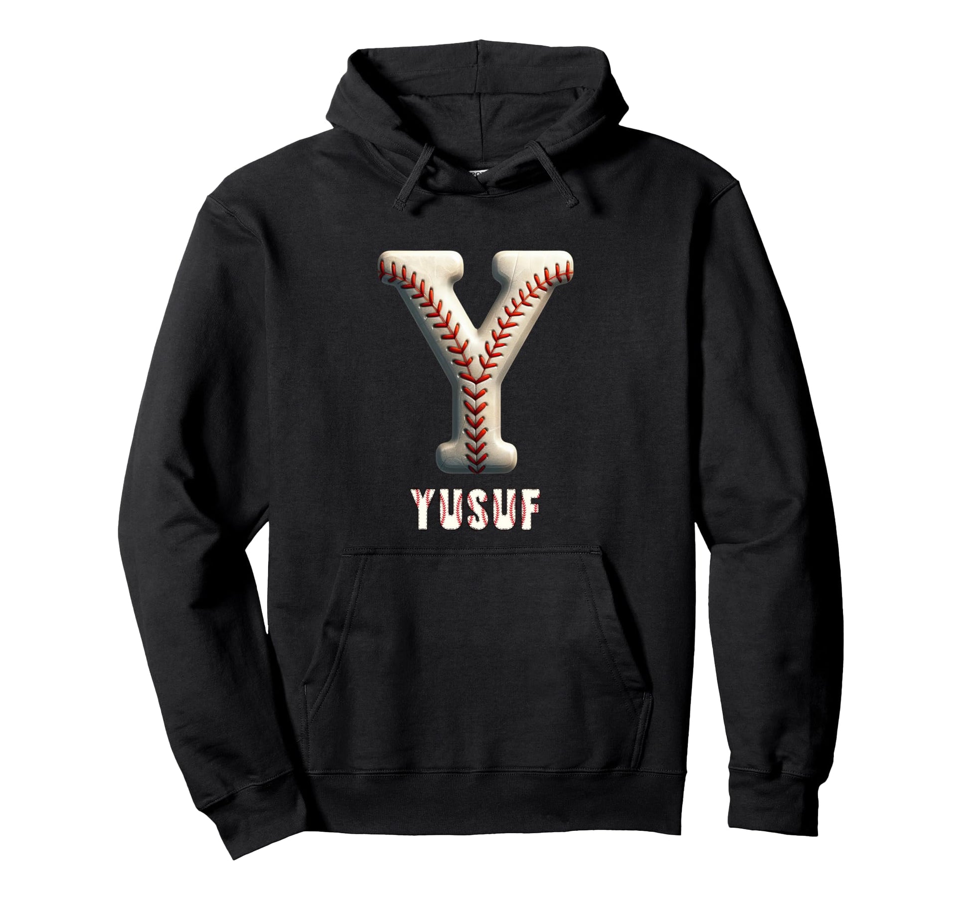 Baseball Home Run Finn Initial Letter Name Hoodie - Minimalist Print Unisex - T-Shirt, Sweatshirt, Hoodie