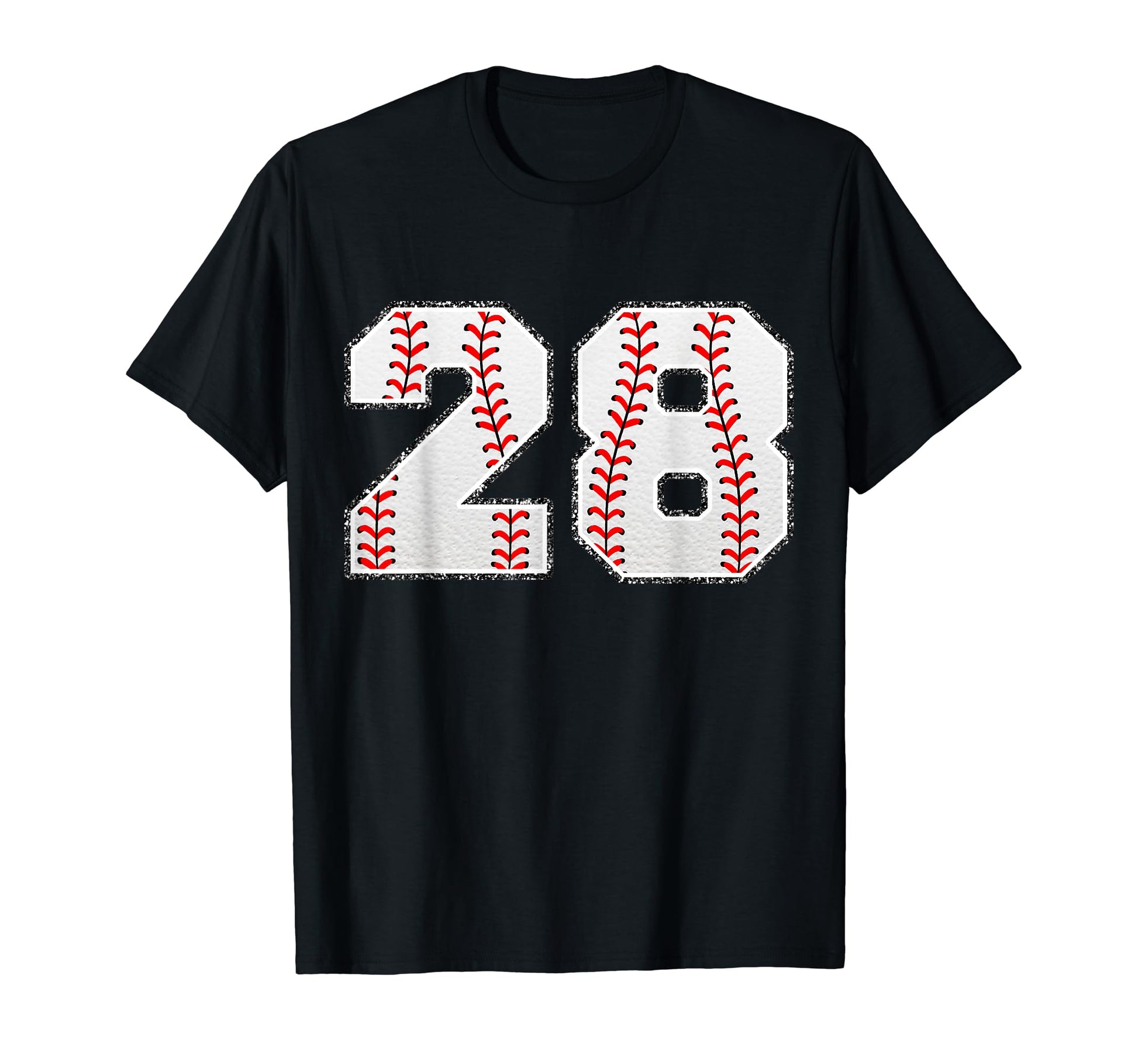 Number 28 Baseball Distressed Number T-Shirt - Streetwear Style Unisex - T-Shirt, Sweatshirt, Hoodie