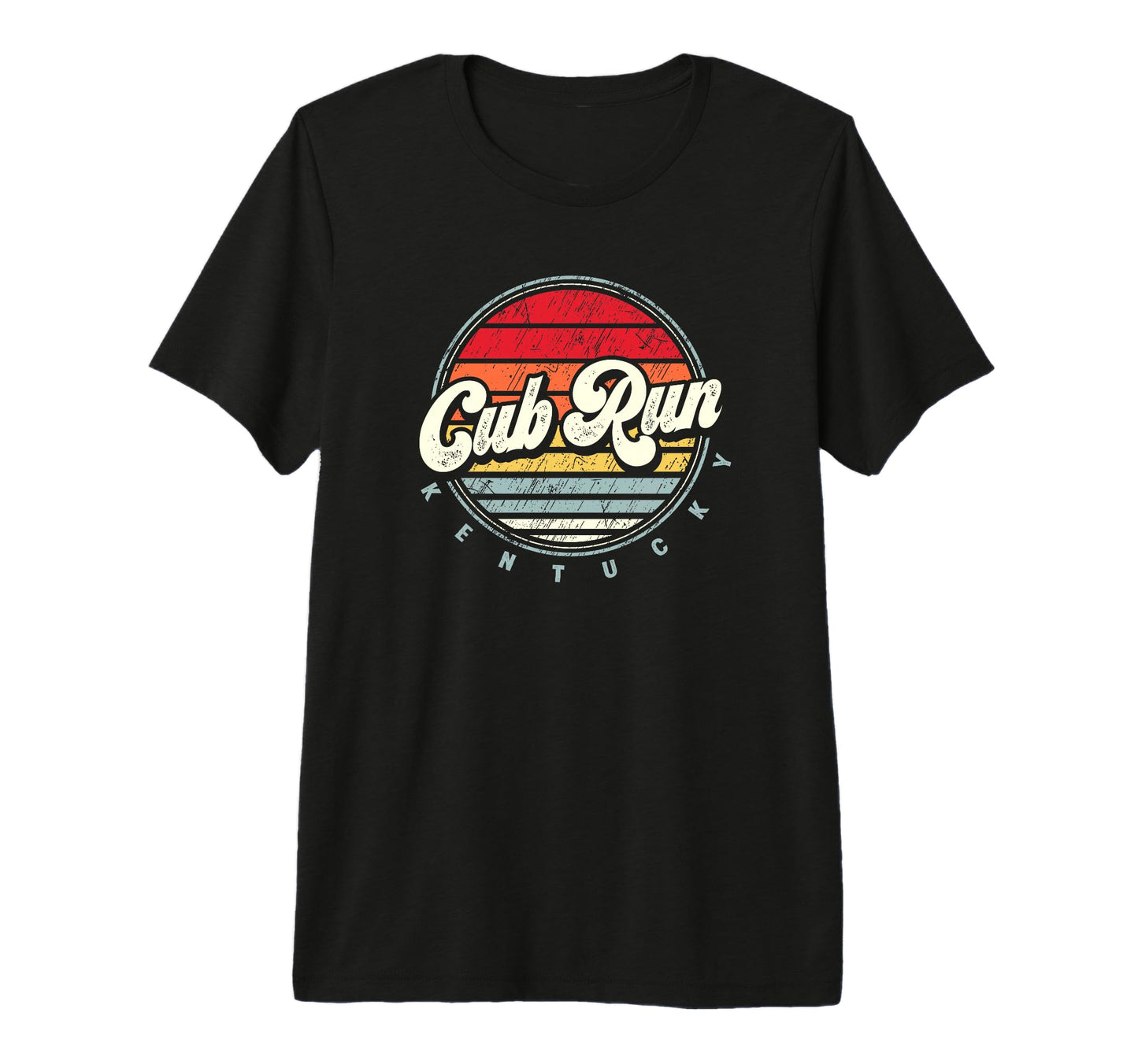 Cub Run Home State 70S Sunset Tri Blend T-Shirt - Trendy Graphic Unisex - T-Shirt, Sweatshirt, Hoodie