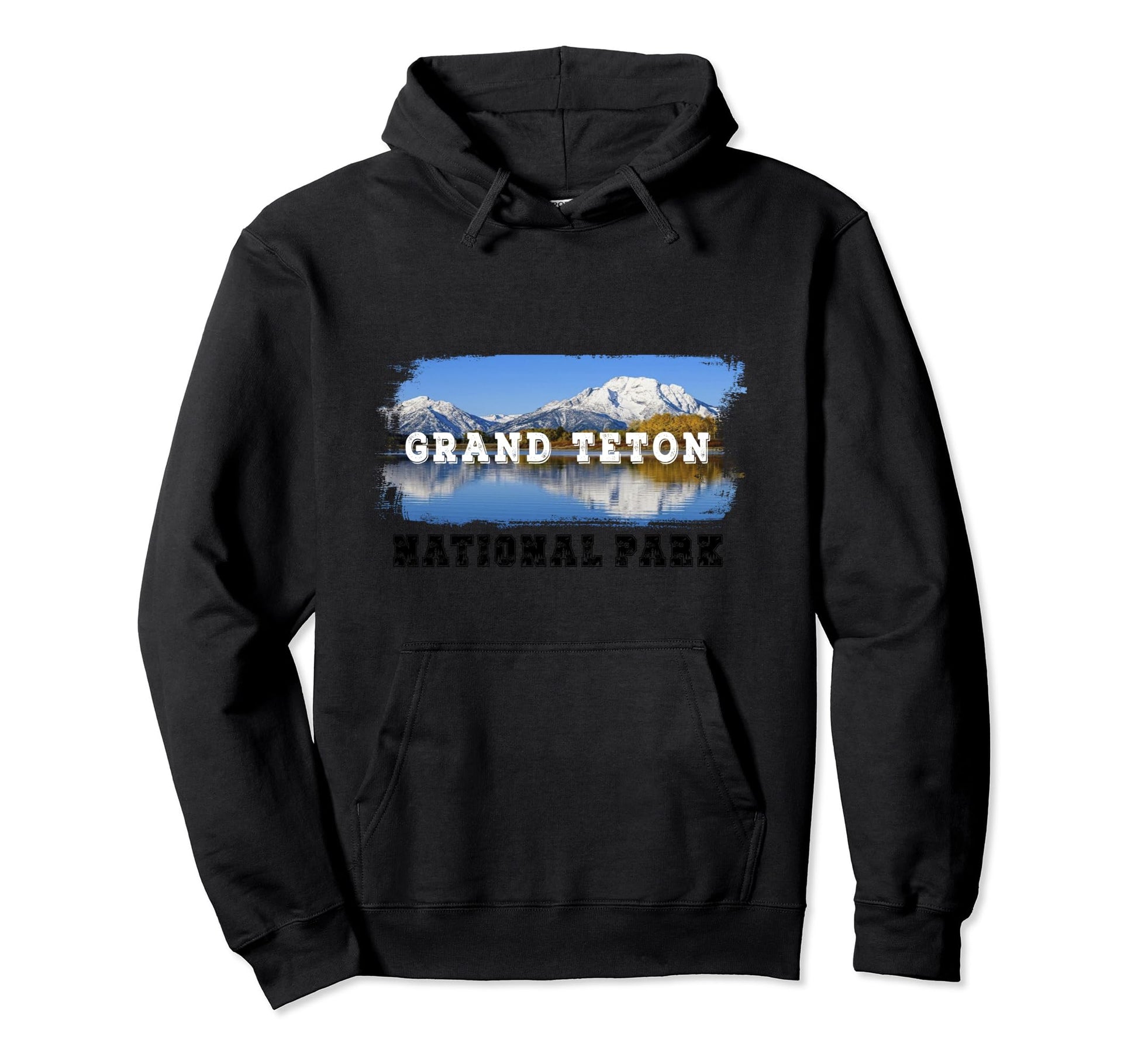 Grunge Grand Teton National Park Hoodie - Custom Art Print for Adults - T-Shirt, Sweatshirt, Hoodie