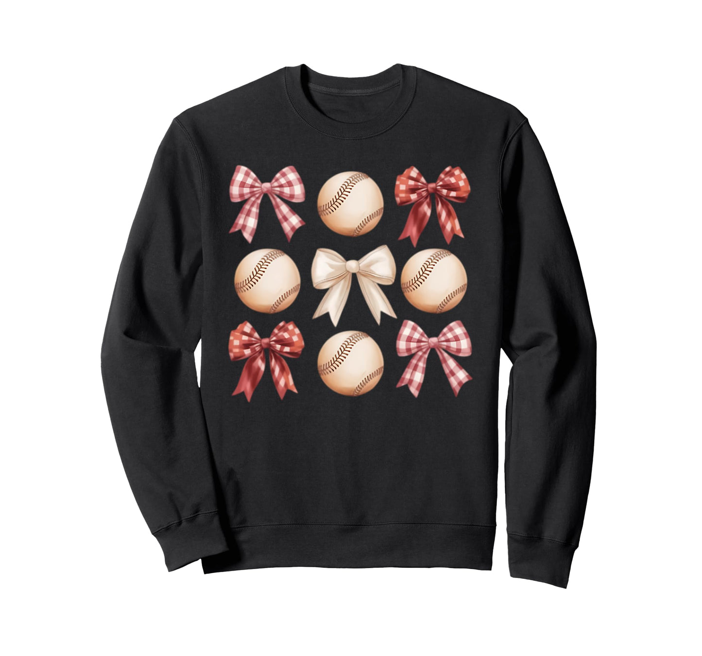 Baseball Coquette Bow Mom Sister Sweatshirt - Fun Novelty Design Unisex - T-Shirt, Sweatshirt, Hoodie