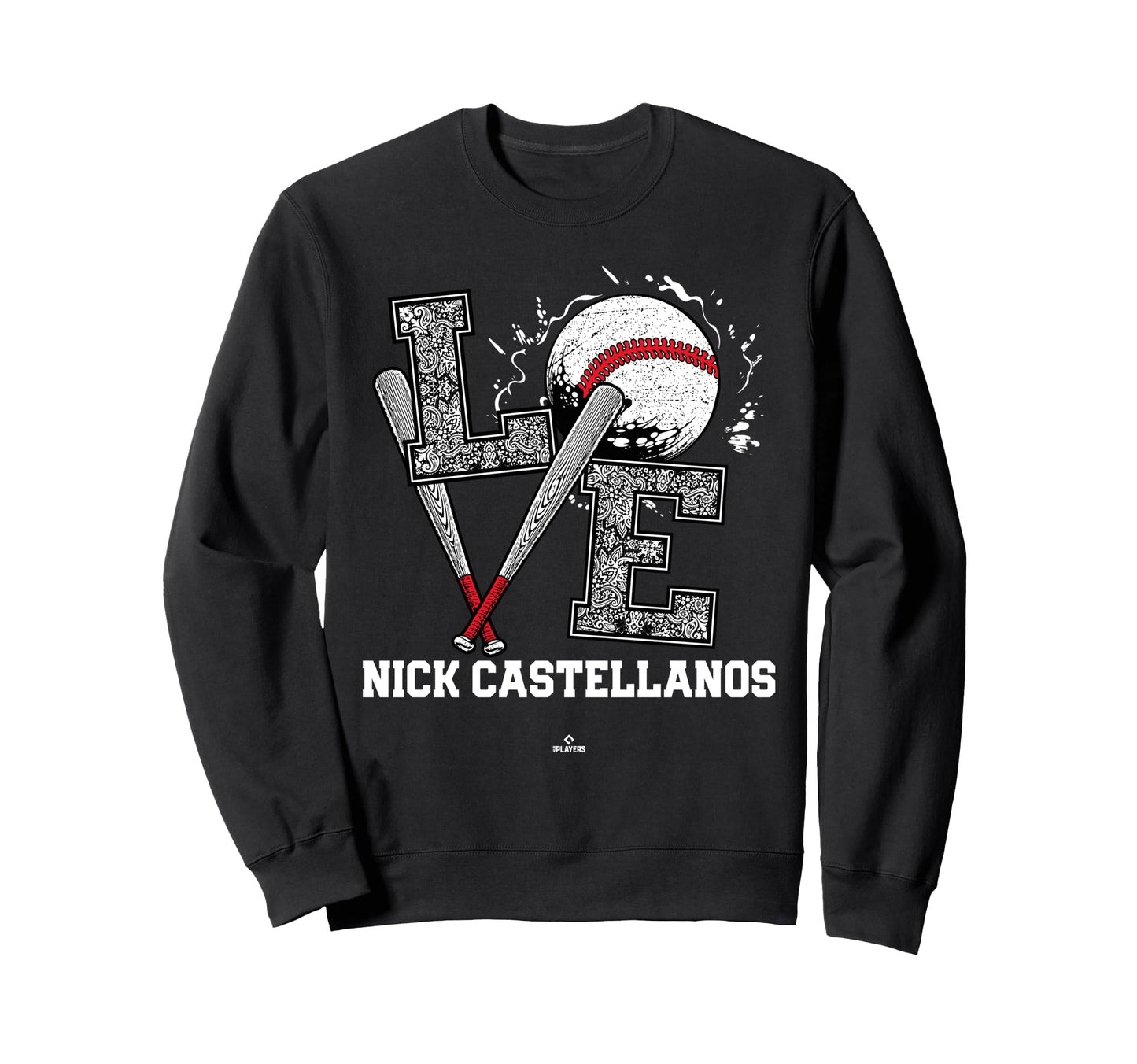 Distressed Baseball Love Nick Sweatshirt - Trendy Graphic for Adults - T-Shirt, Sweatshirt, Hoodie