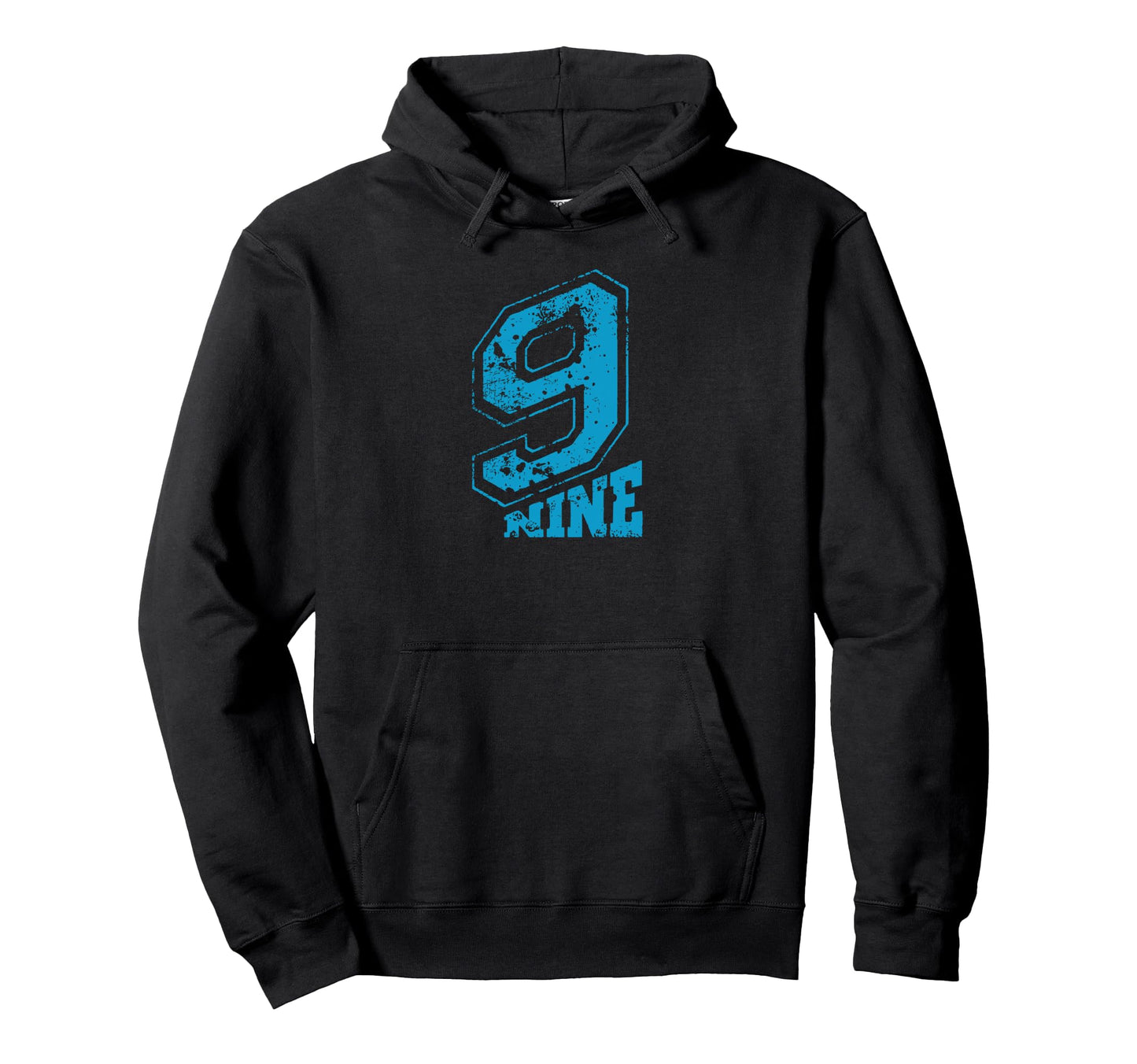 Minimalist Typography Blue Number Hoodie - Fun Novelty Design Men Women - T-Shirt, Sweatshirt, Hoodie