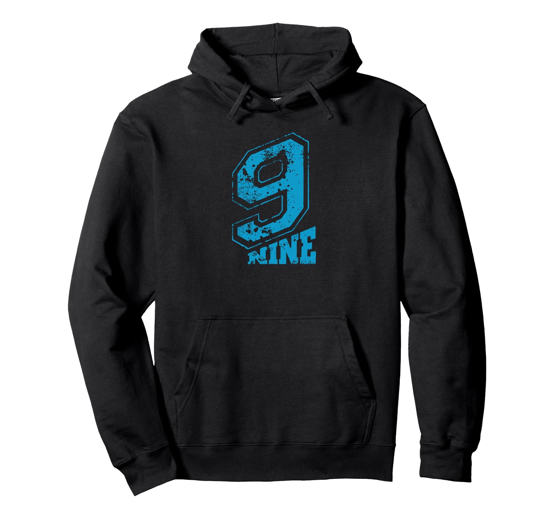 Minimalist Typography Blue Number Hoodie - Fun Novelty Design Men Women - T-Shirt, Sweatshirt, Hoodie