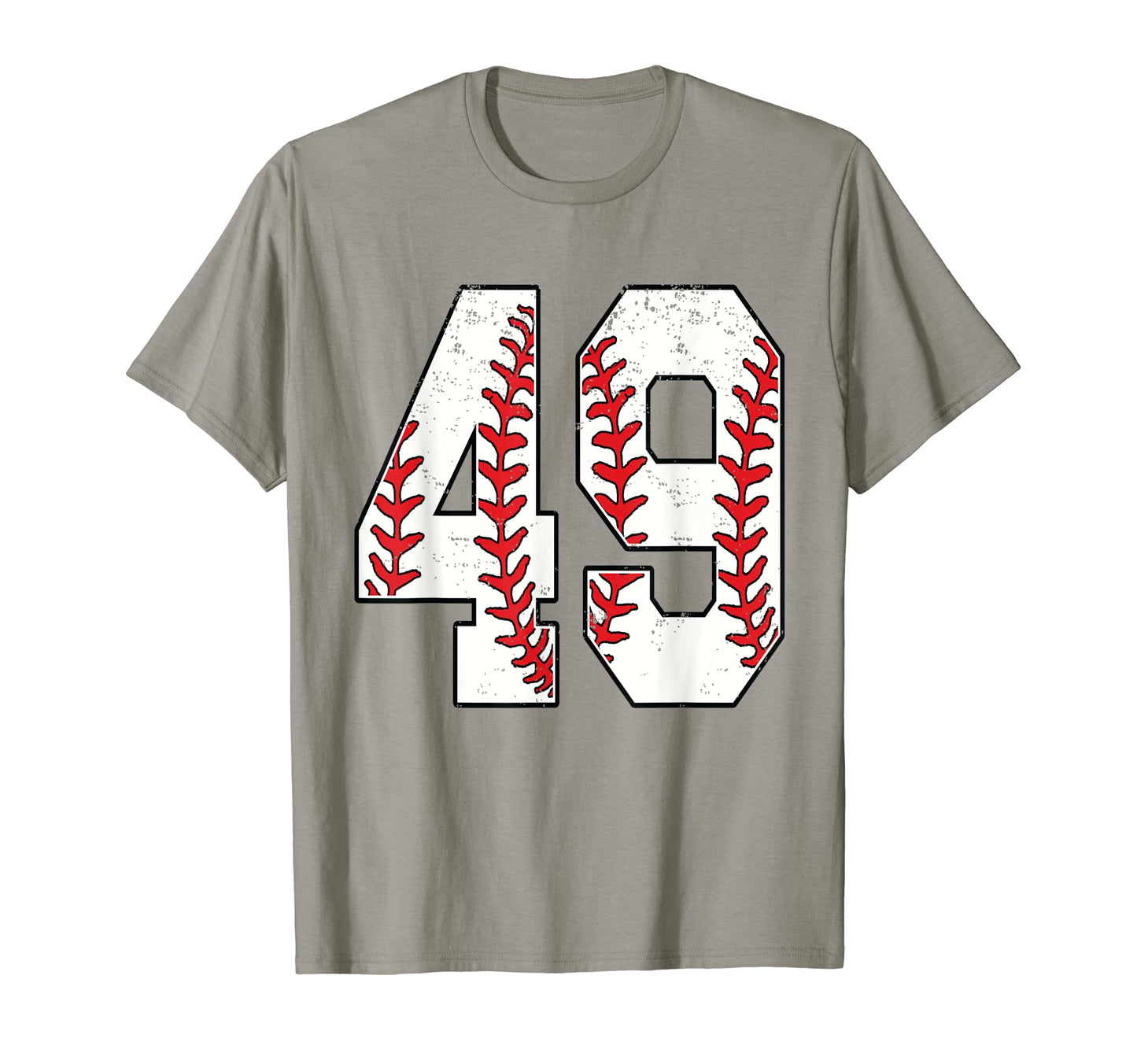 Number 49 Baseball 49 Jersey Number T-Shirt - Fun Novelty Design Men Women - T-Shirt, Sweatshirt, Hoodie
