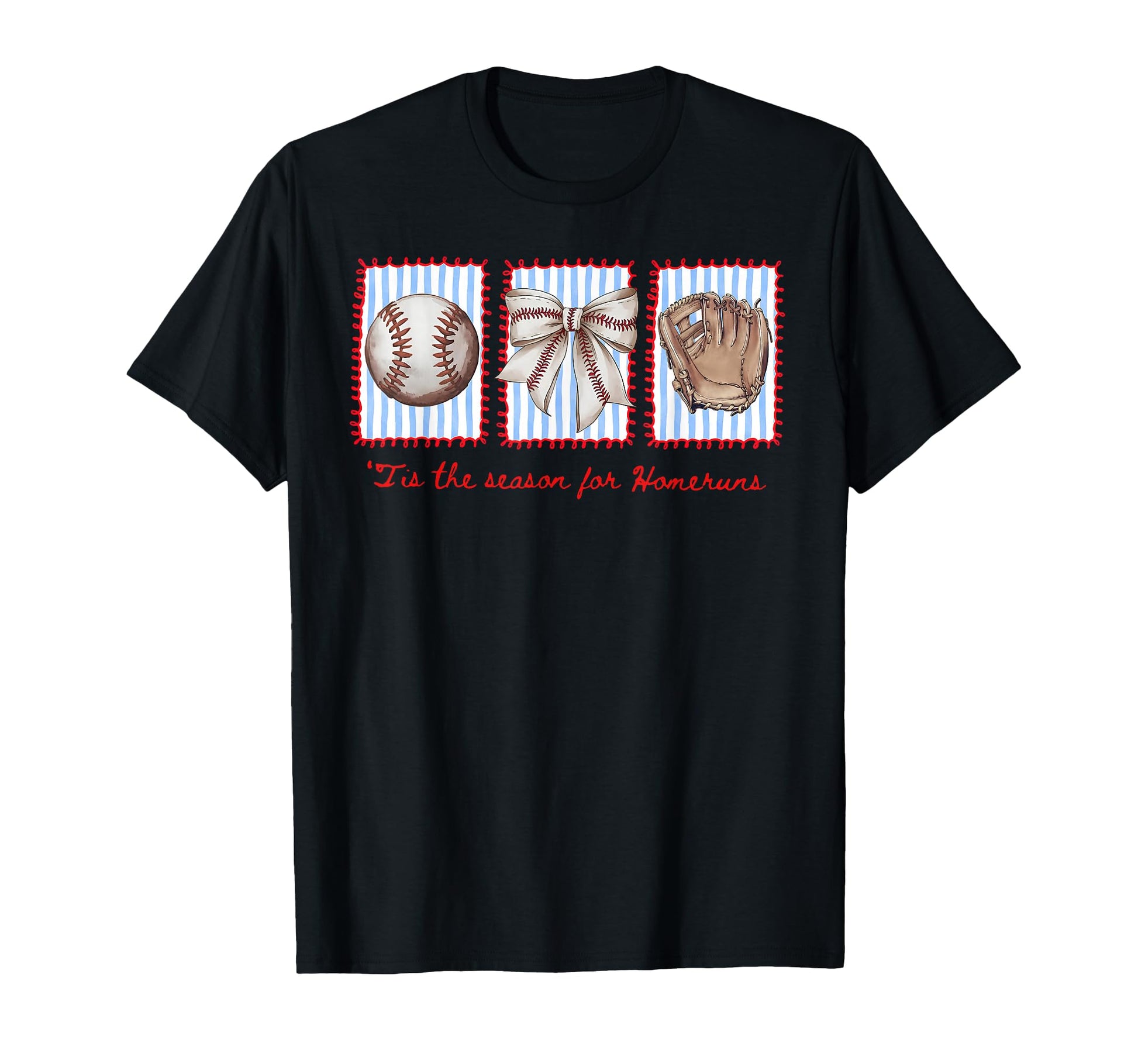 Tis Season Homeruns Baseball Season Happy T-Shirt - Unique Graphic Unisex - T-Shirt, Sweatshirt, Hoodie