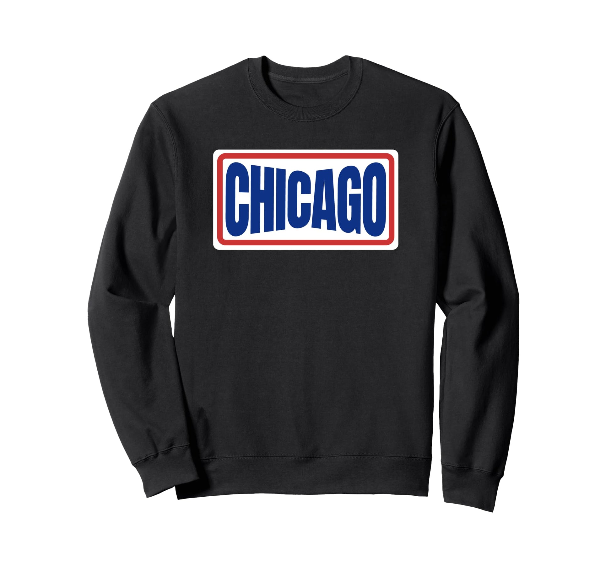 Fun Chicago Blue Red Throwback Sweatshirt - Custom Art Print Unisex - T-Shirt, Sweatshirt, Hoodie