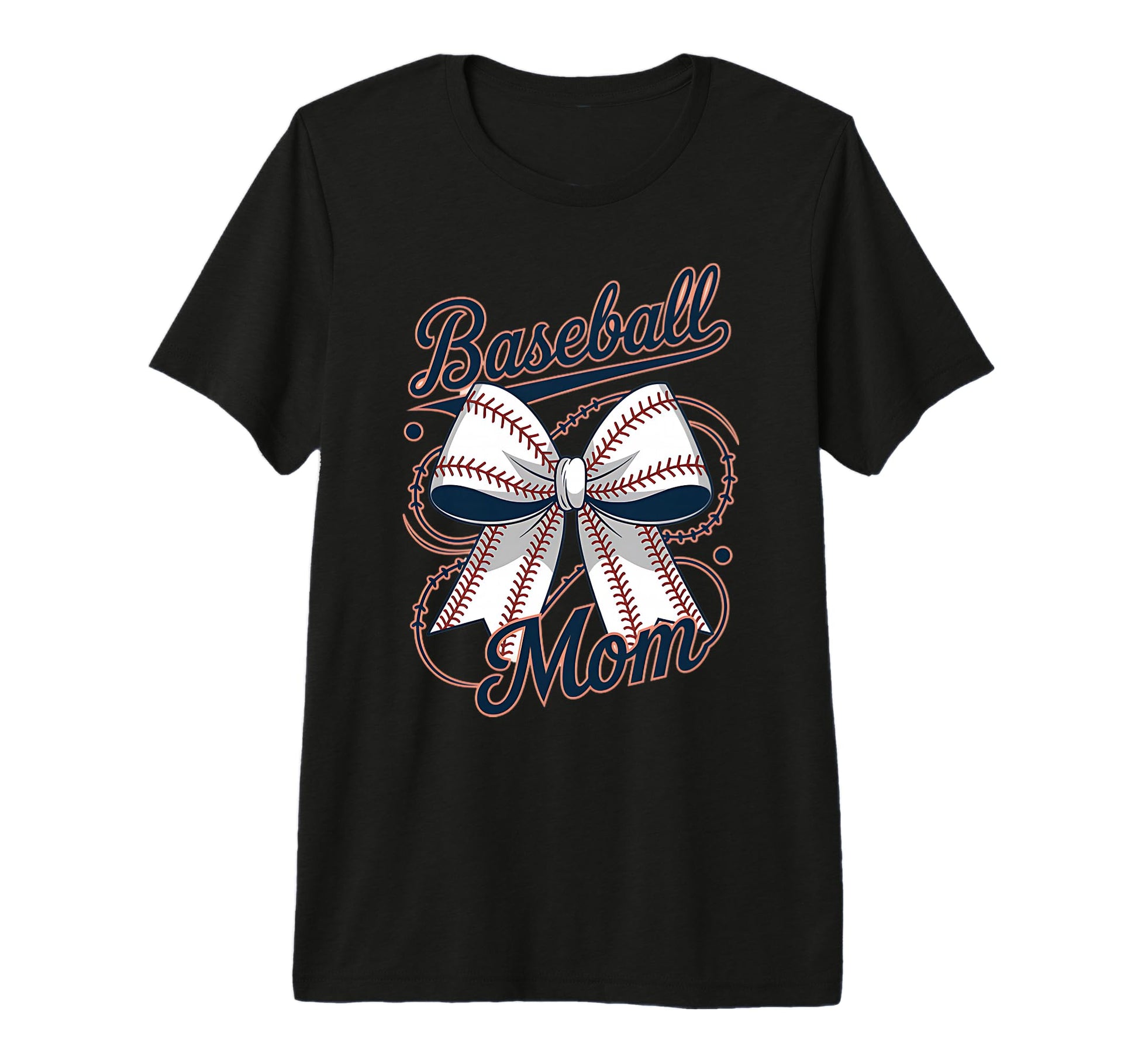 Baseball Mom Coquette Bow Tri Blend T-Shirt - Aesthetic Graphic Men Women - T-Shirt, Sweatshirt, Hoodie