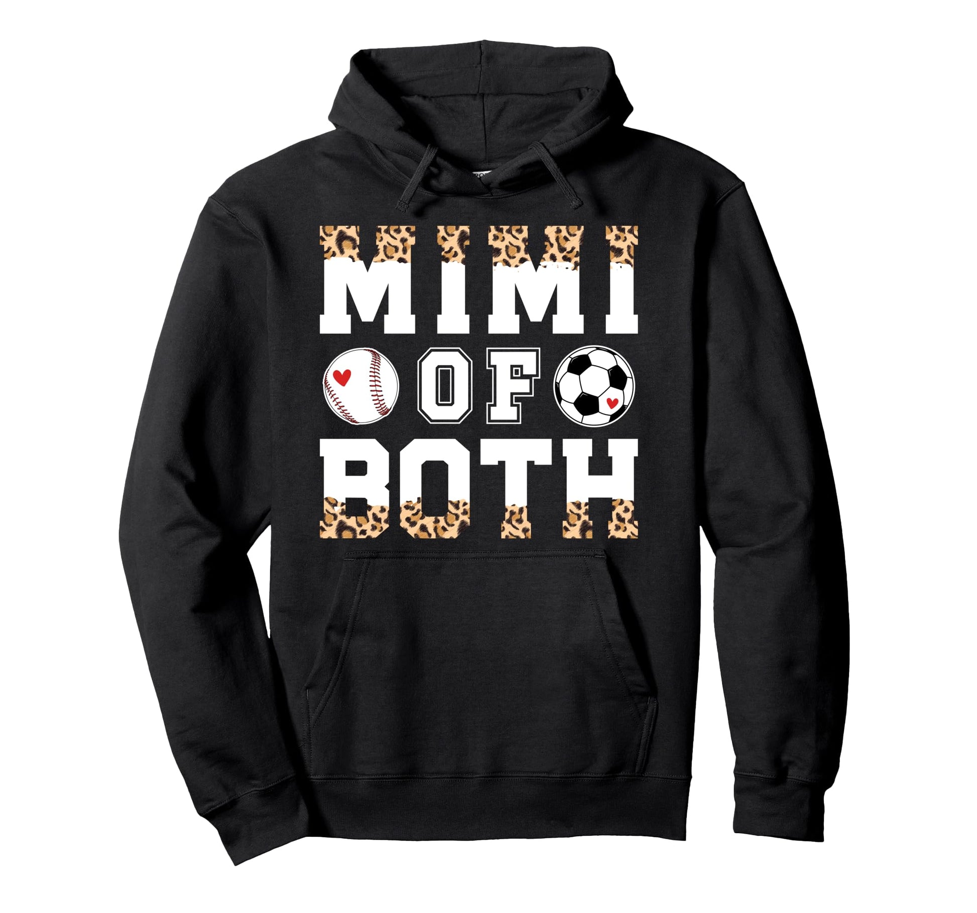 Mimi Both Leopard Baseball Soccer Hoodie - Custom Art Print for Adults - T-Shirt, Sweatshirt, Hoodie