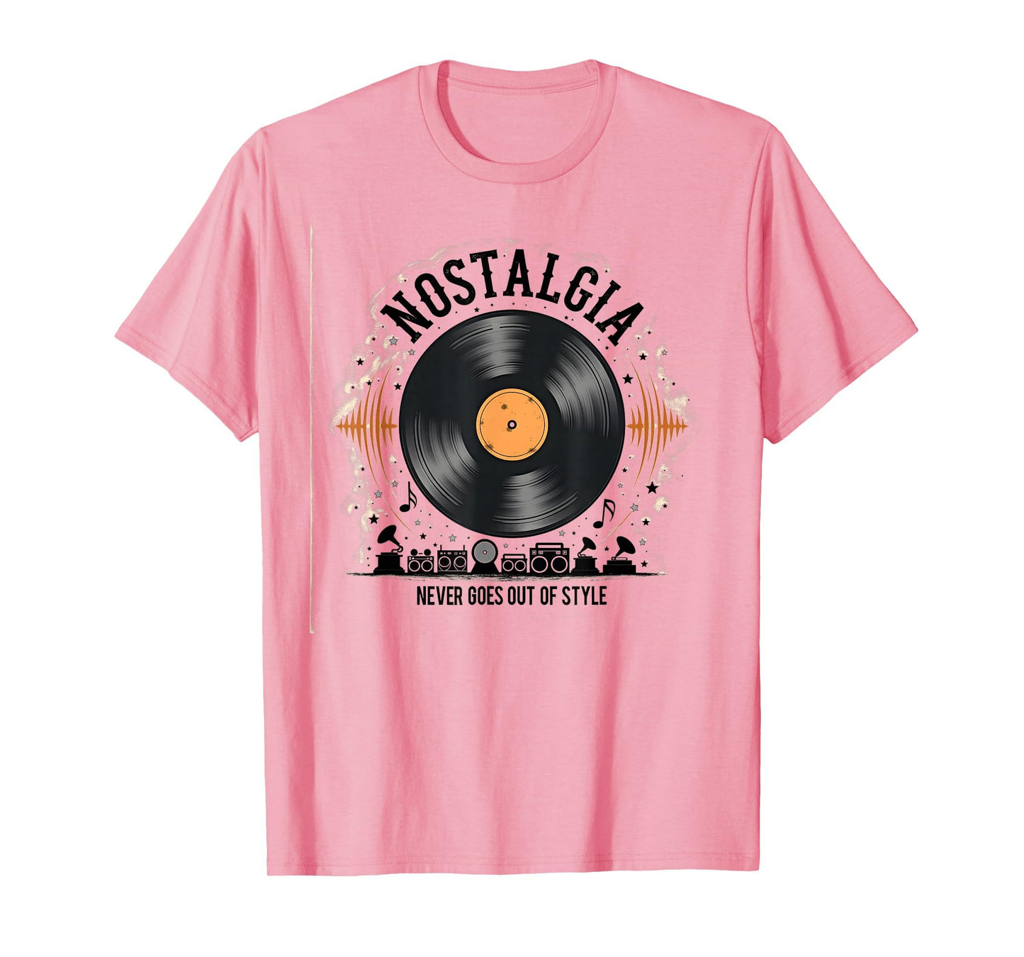 Vinyl Record Player Nostalgia T-Shirt - Casual Everyday Wear Men Women - T-Shirt, Sweatshirt, Hoodie