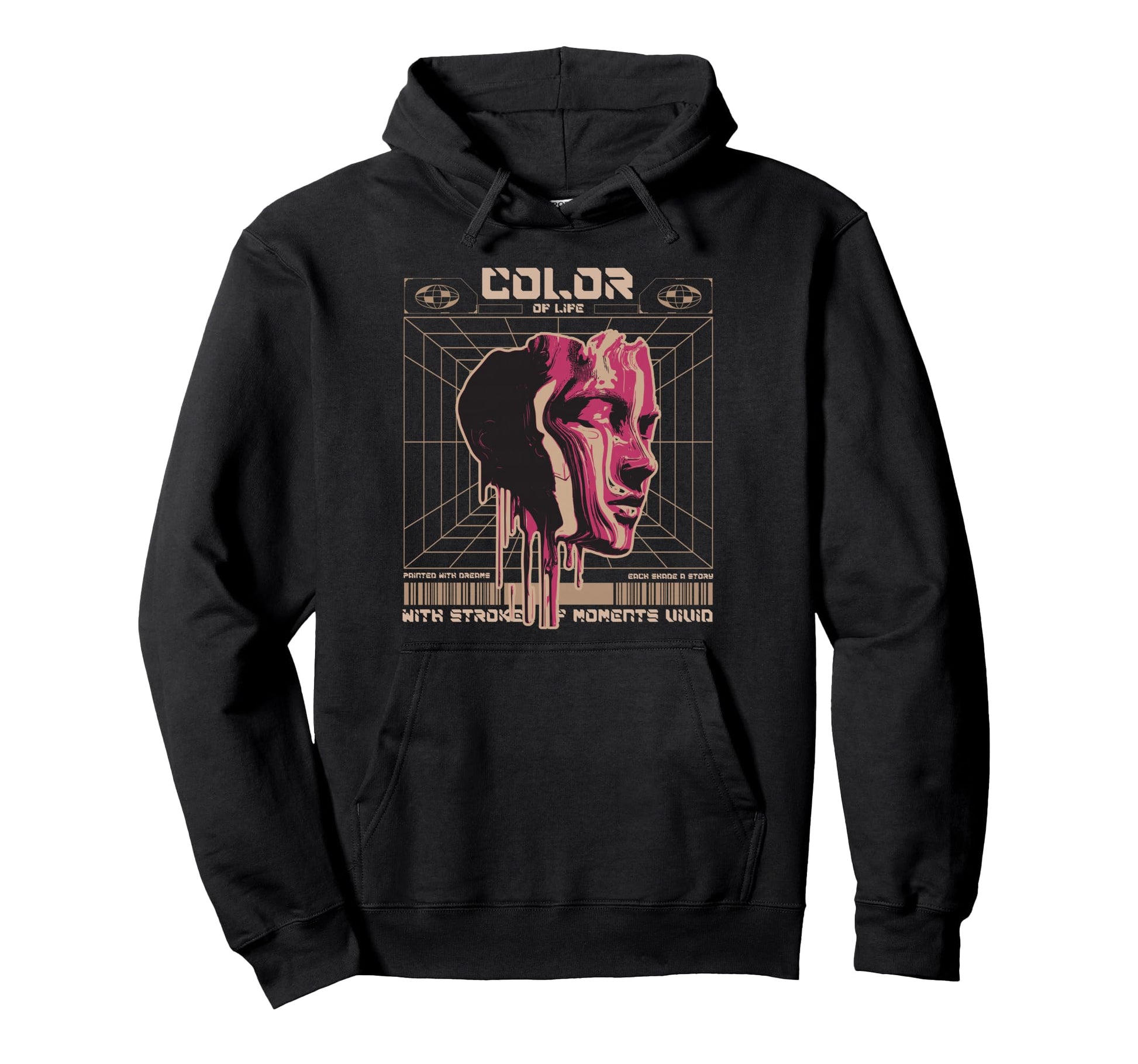 Y2K Color Bold Urban Graffiti Hoodie - Fun Novelty Design Men Women - T-Shirt, Sweatshirt, Hoodie